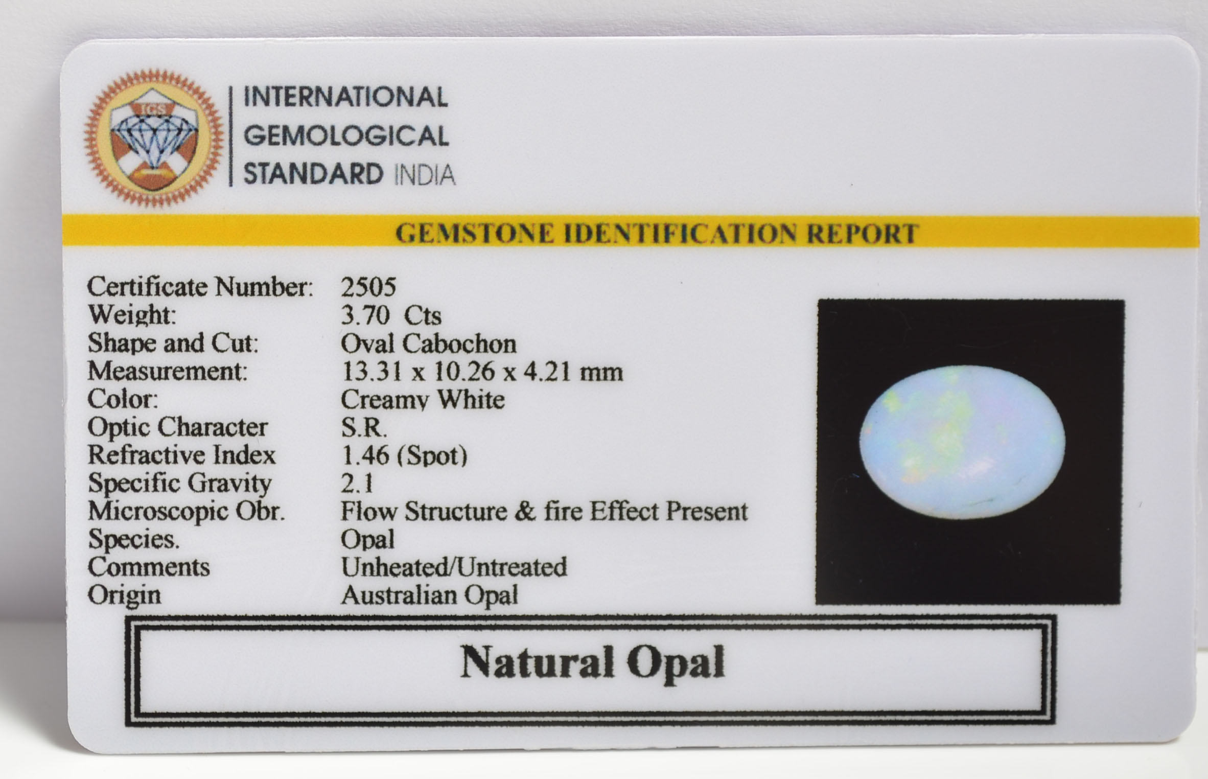 OPLG8868 1 1 OPAL 3.7 Ct.