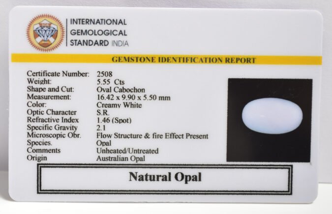 OPLG8870 1 OPAL 5.55 Ct.