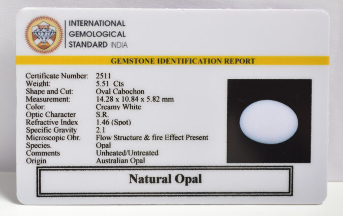 OPLG8871 1 OPAL 5.51 Ct.
