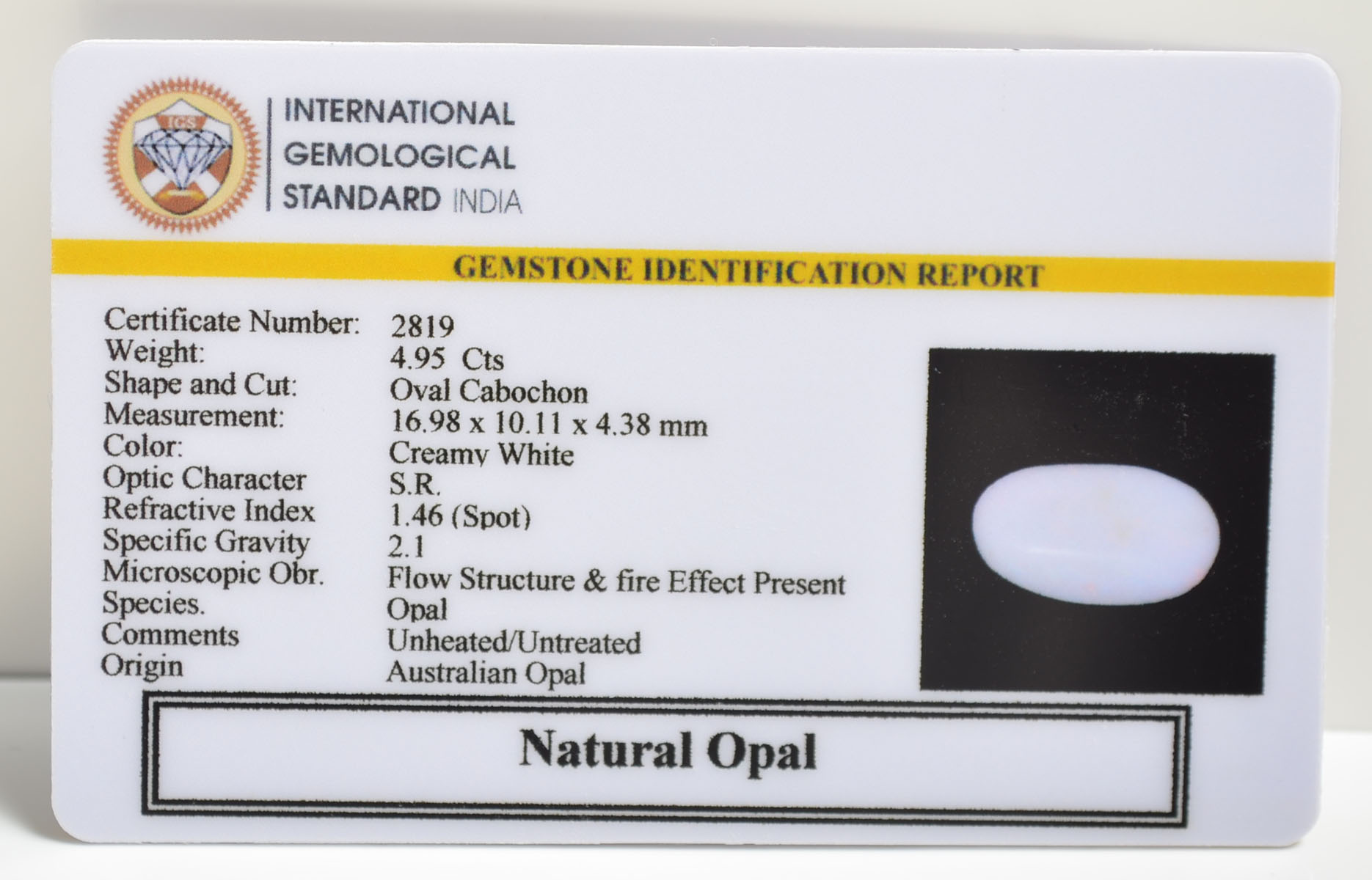 OPLG8887 2 OPAL 4.95 Ct.