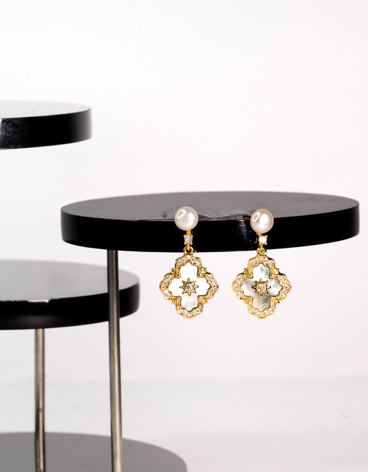 Pearl Earings 20 2 Flower Pearl Earring