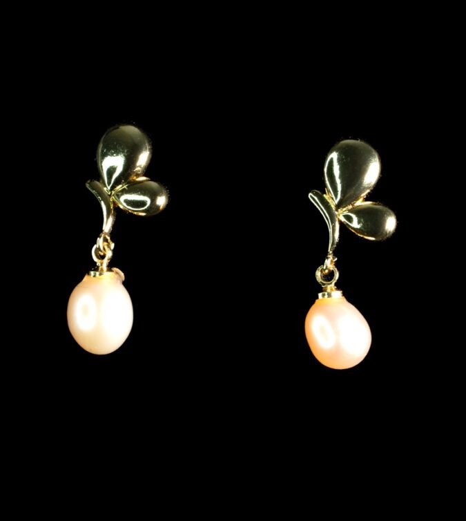 Pearl Earings 9 1 Golden Pearl Earring