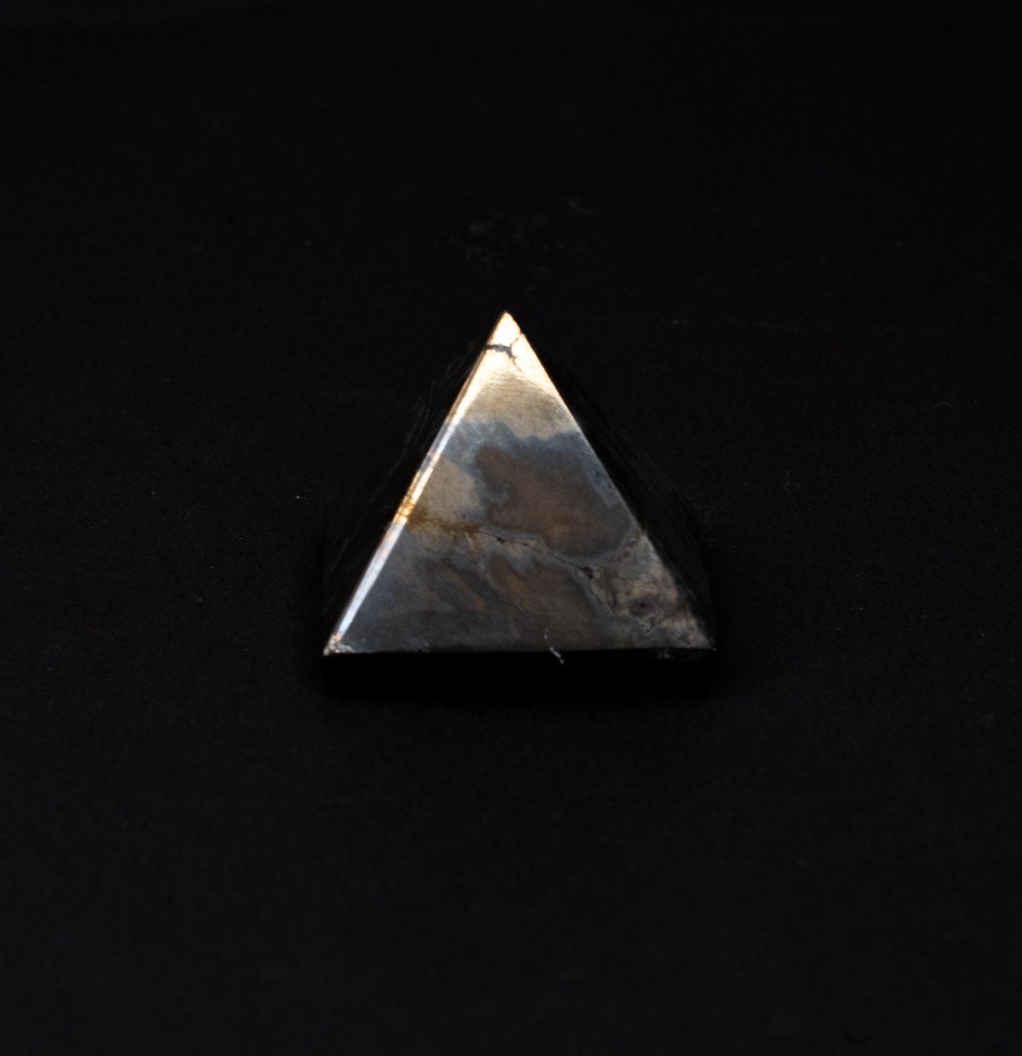 Pyrite pyramid Pyrite and Selenite Combo