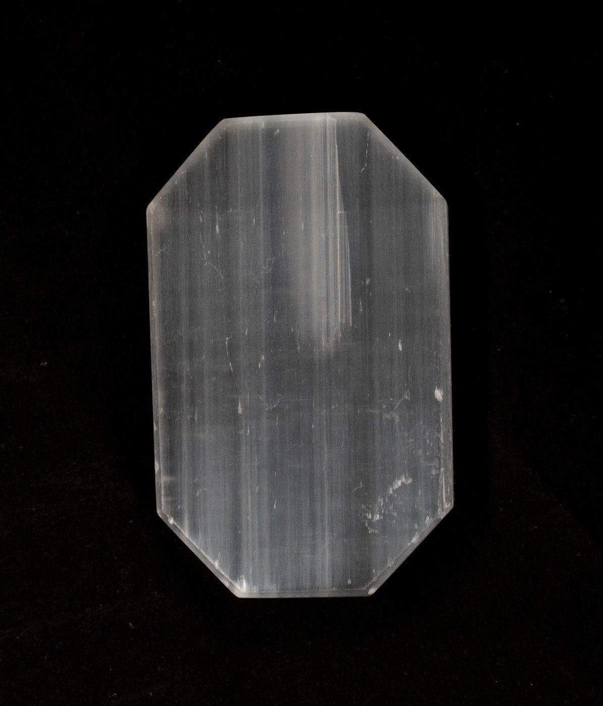 Selenite Hexagon shaped plate Pyrite and Selenite Combo