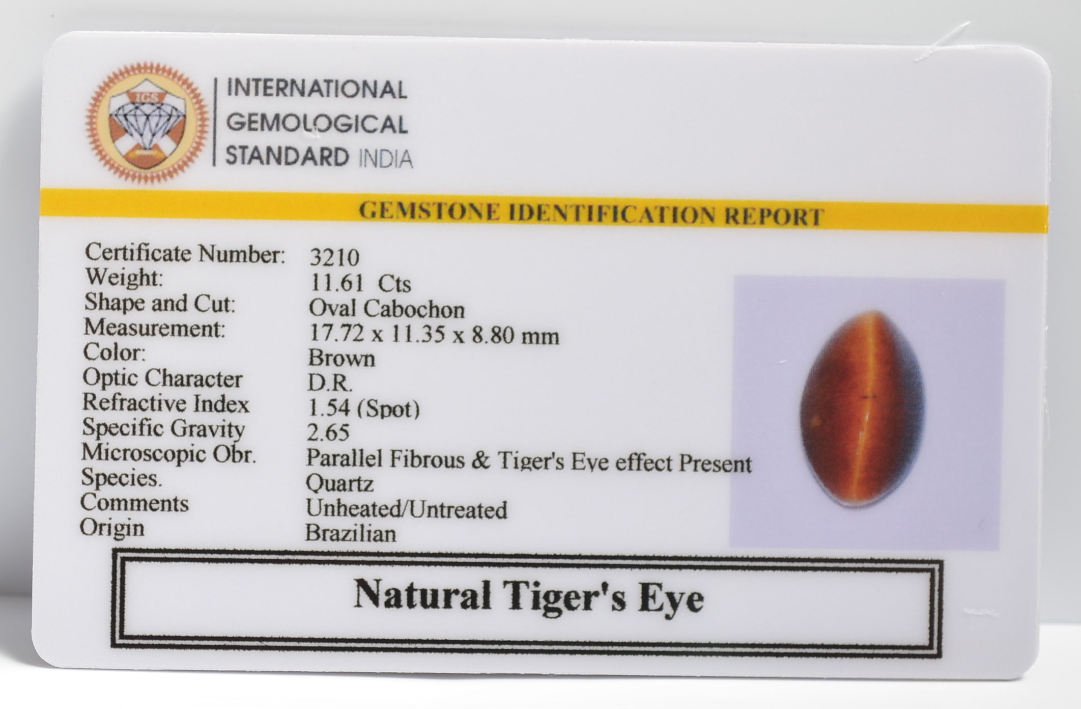 TGR155 2 TIGER'S EYE 11.61 Ct.