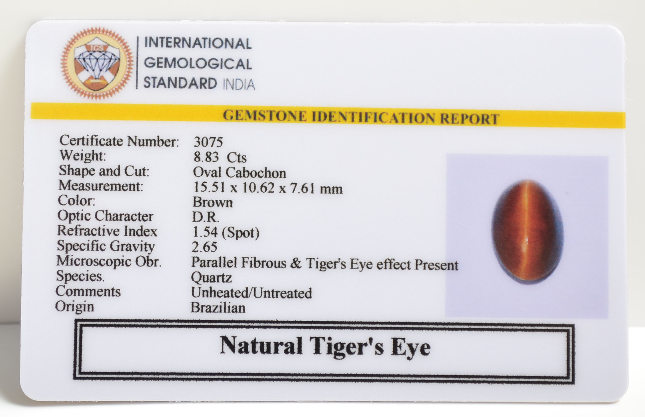 TGRG50 2 TIGER'S EYE 8.83 Ct.