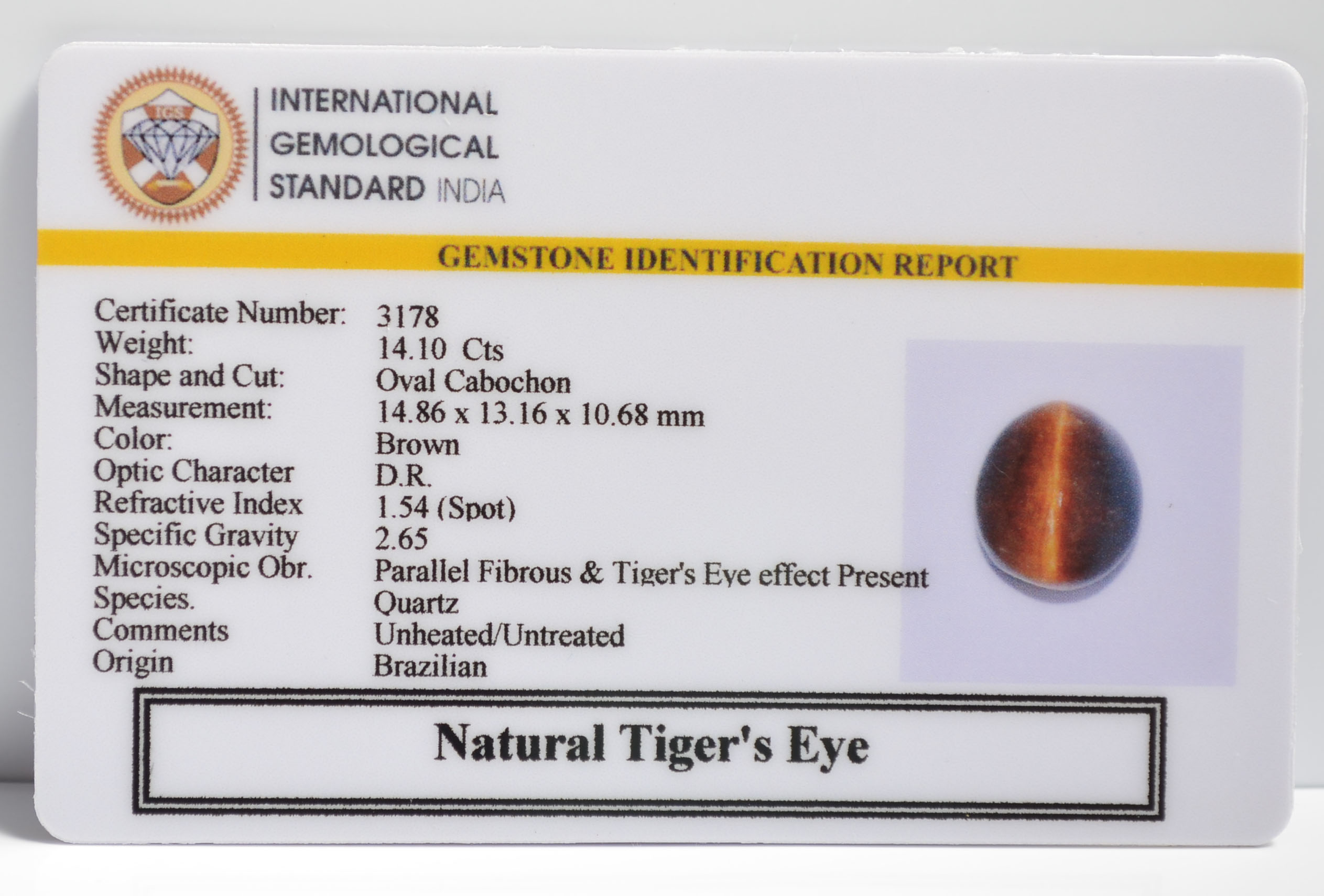 TGRG83 2 TIGER'S EYE 14.1 Ct.