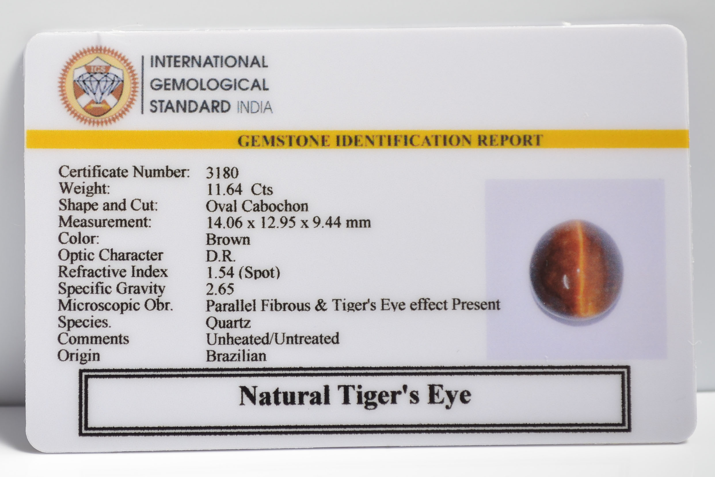 TGRG84 2 TIGER'S EYE 11.64 Ct.