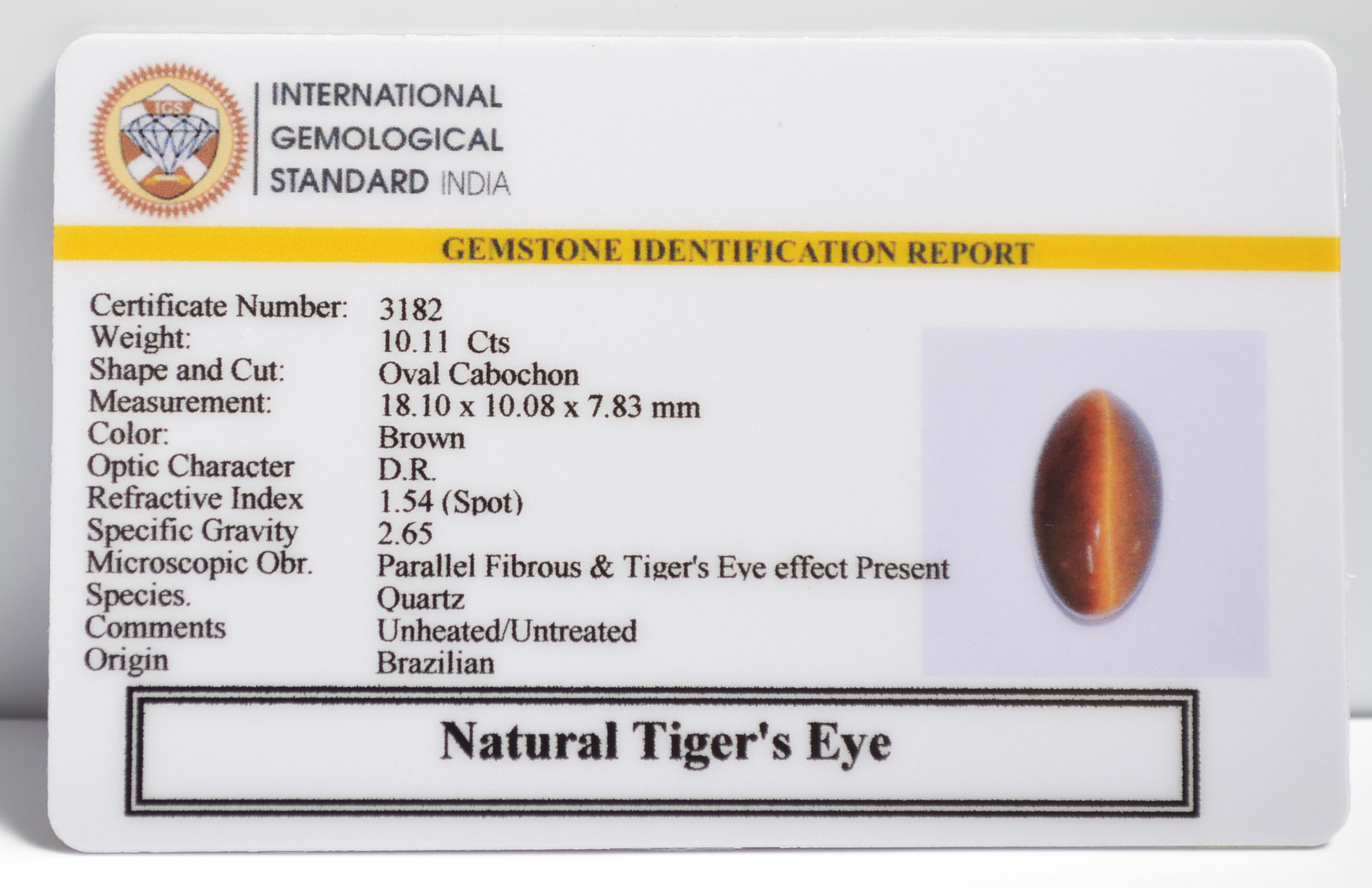 TGRG86 2 TIGER'S EYE 10.11 Ct.