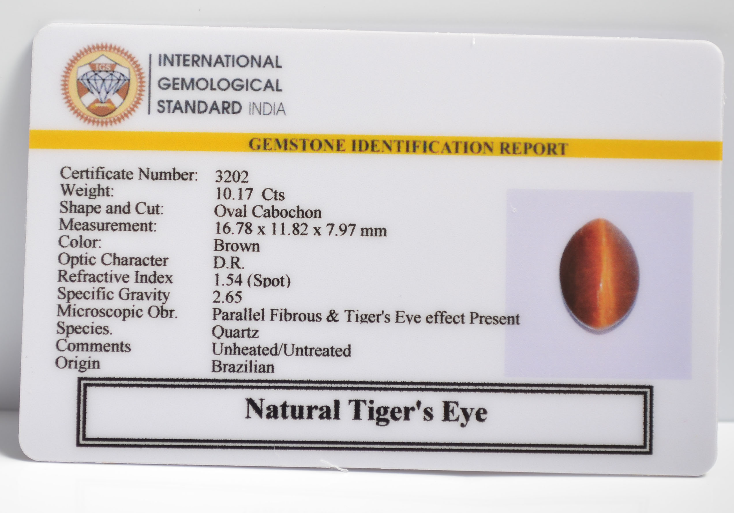 TGRG90 2 TIGER'S EYE 10.17 Ct.