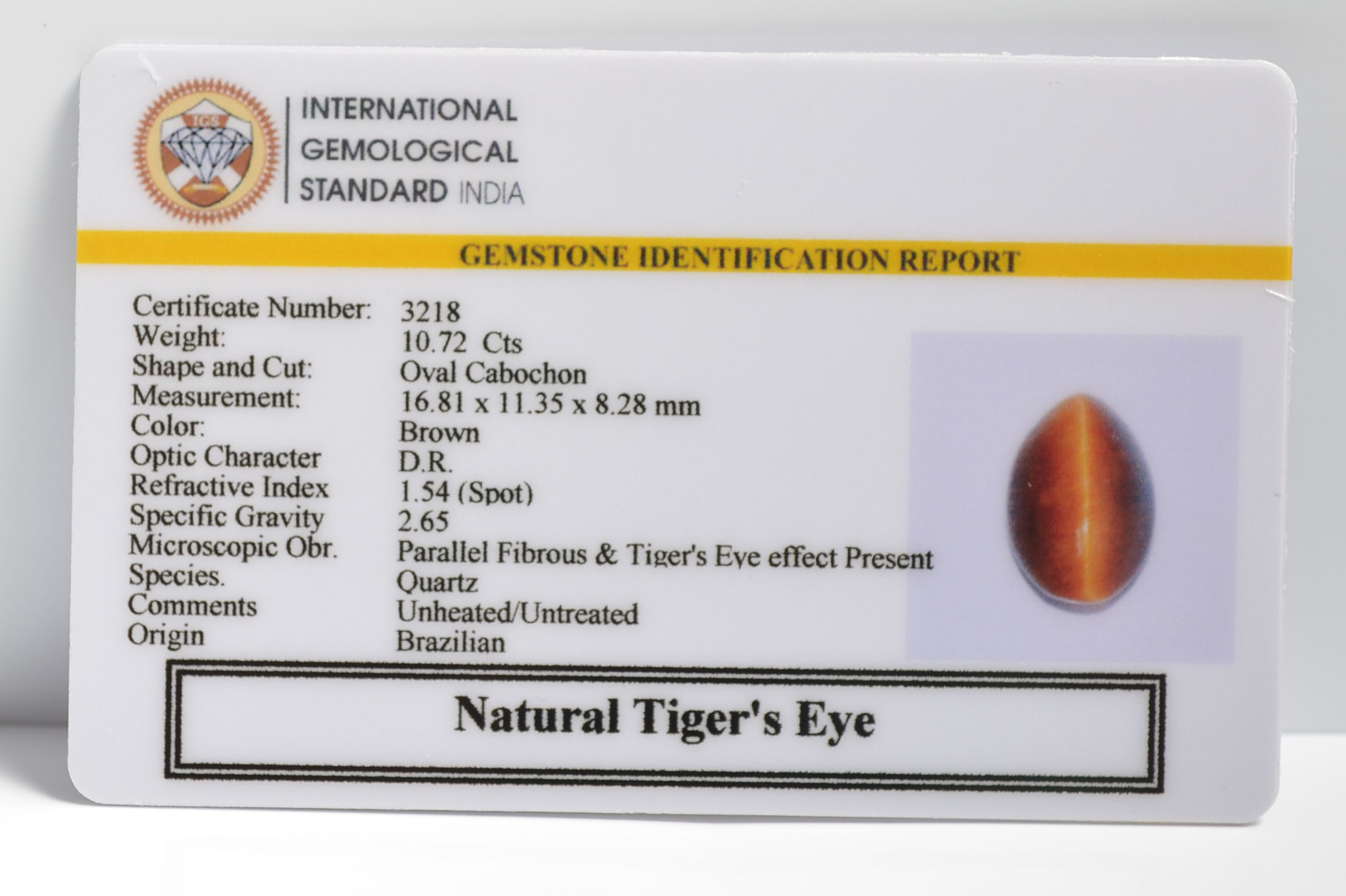 TGRG95 2 TIGER'S EYE 10.72 Ct.