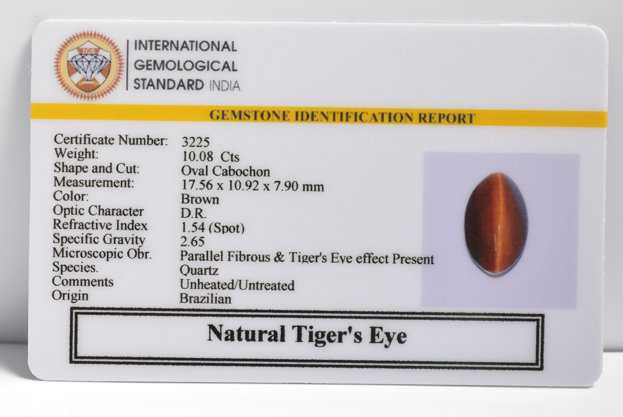 TGRG97 2 TIGER'S EYE 10.08 Ct.
