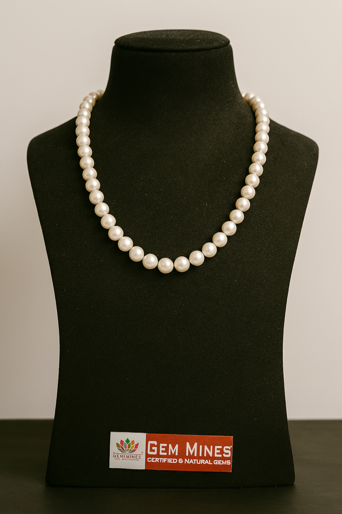 YN12 White Pearl High Quality Shell Pearls Necklace