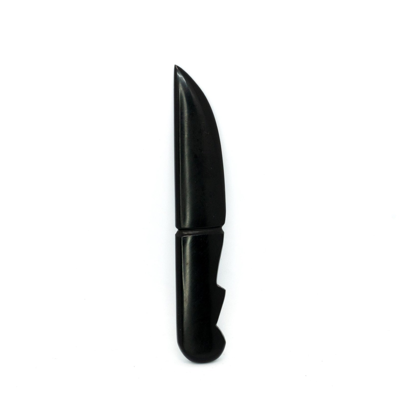 amethyst natural 30 scaled Black Obsidian Knife (Medium)