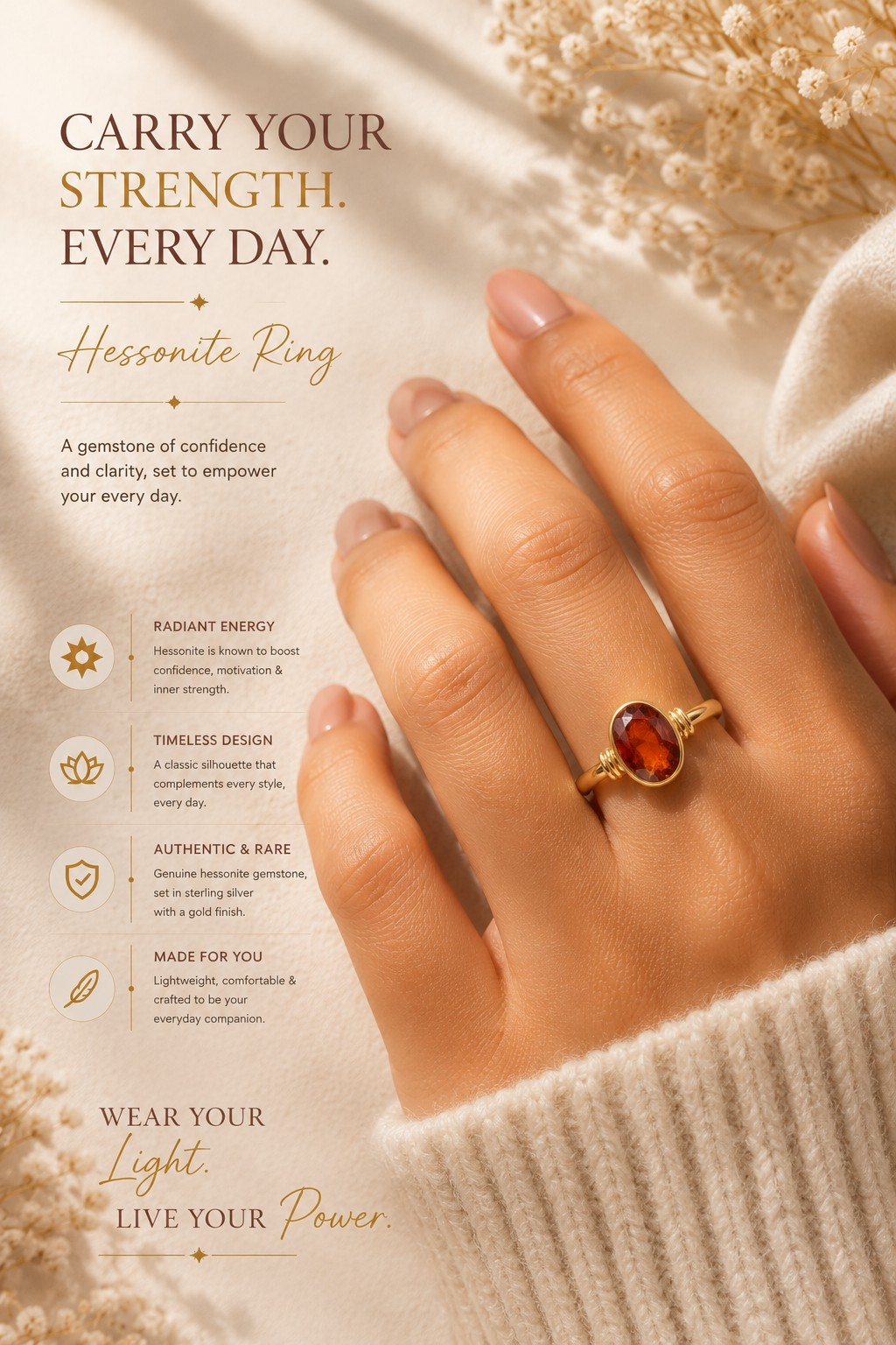 Hessonite Ring Rs. 3990/- (Gomed 7+ Ratti)