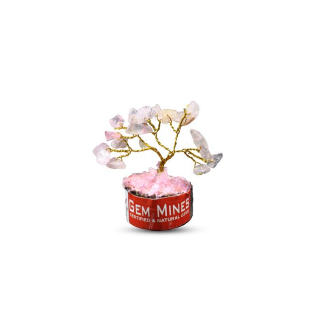 rose quartz 3 Rose Quartz Mini Tree