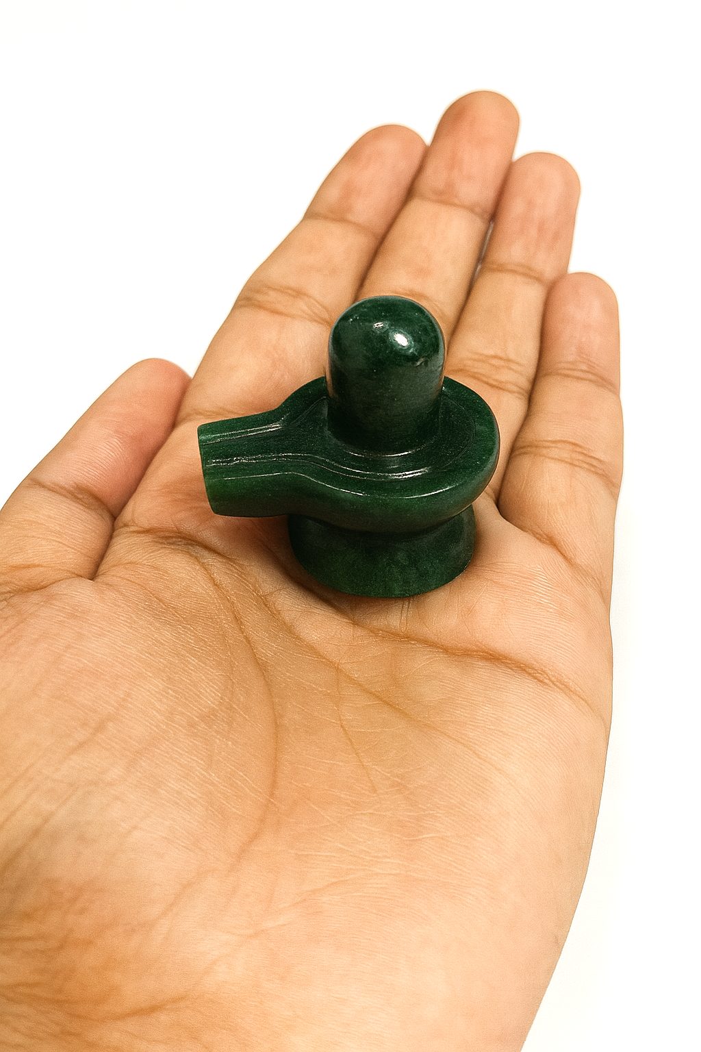 2 Green Jade Shivling
