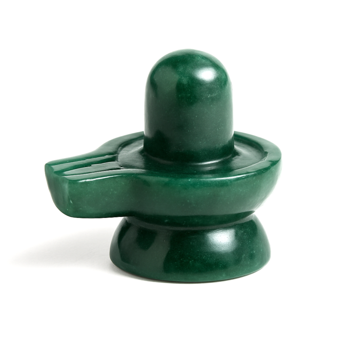 3 Green Jade Shivling