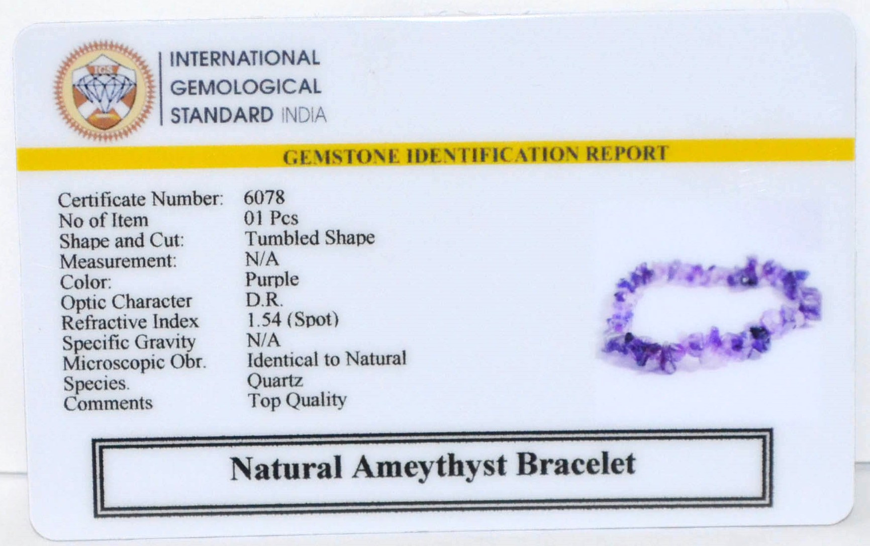 6078 Amethyst Chip Bracelet