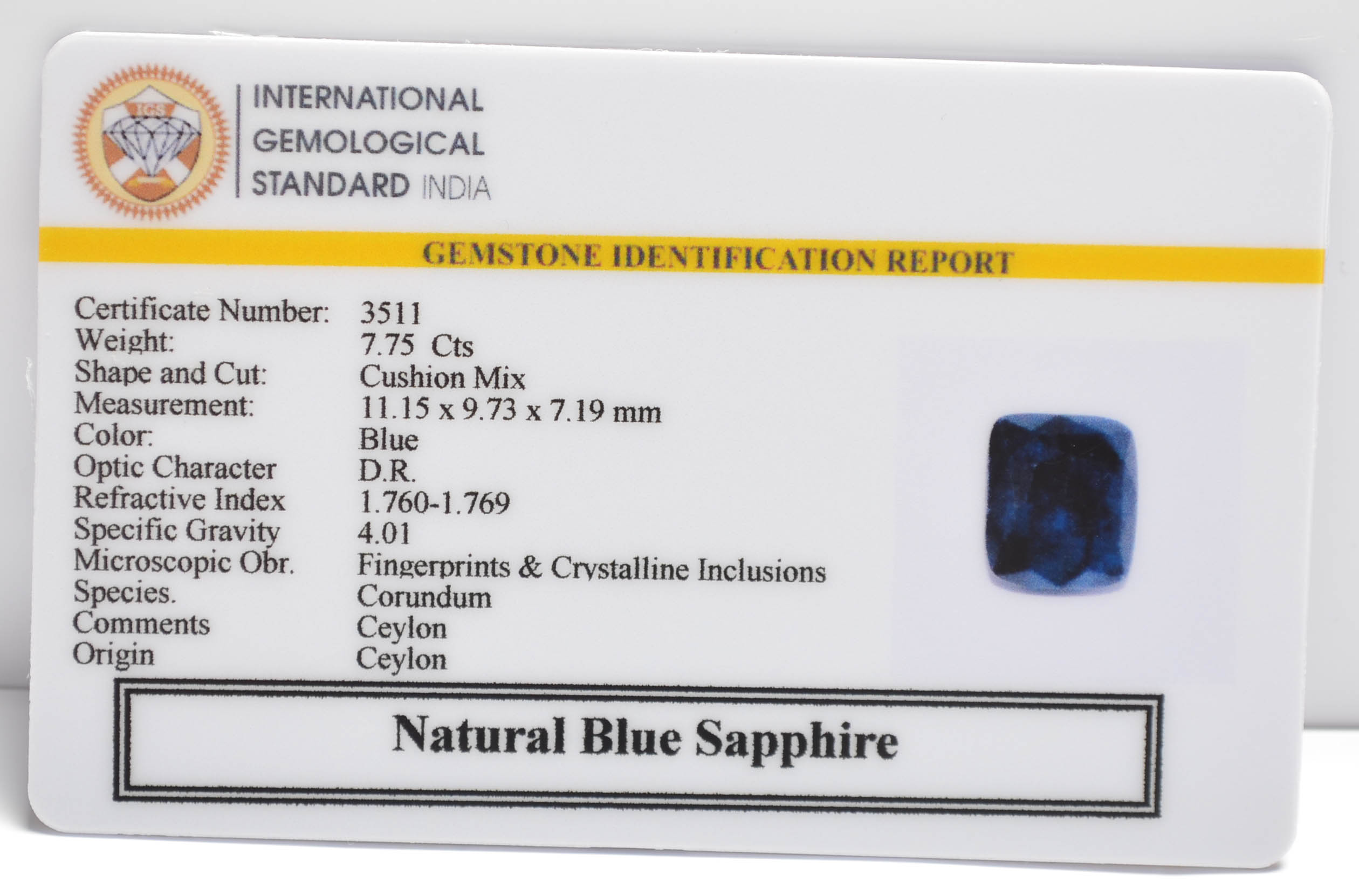 BSP14788 2 1 BLUE SAPPHIRE 7.75 Ct.