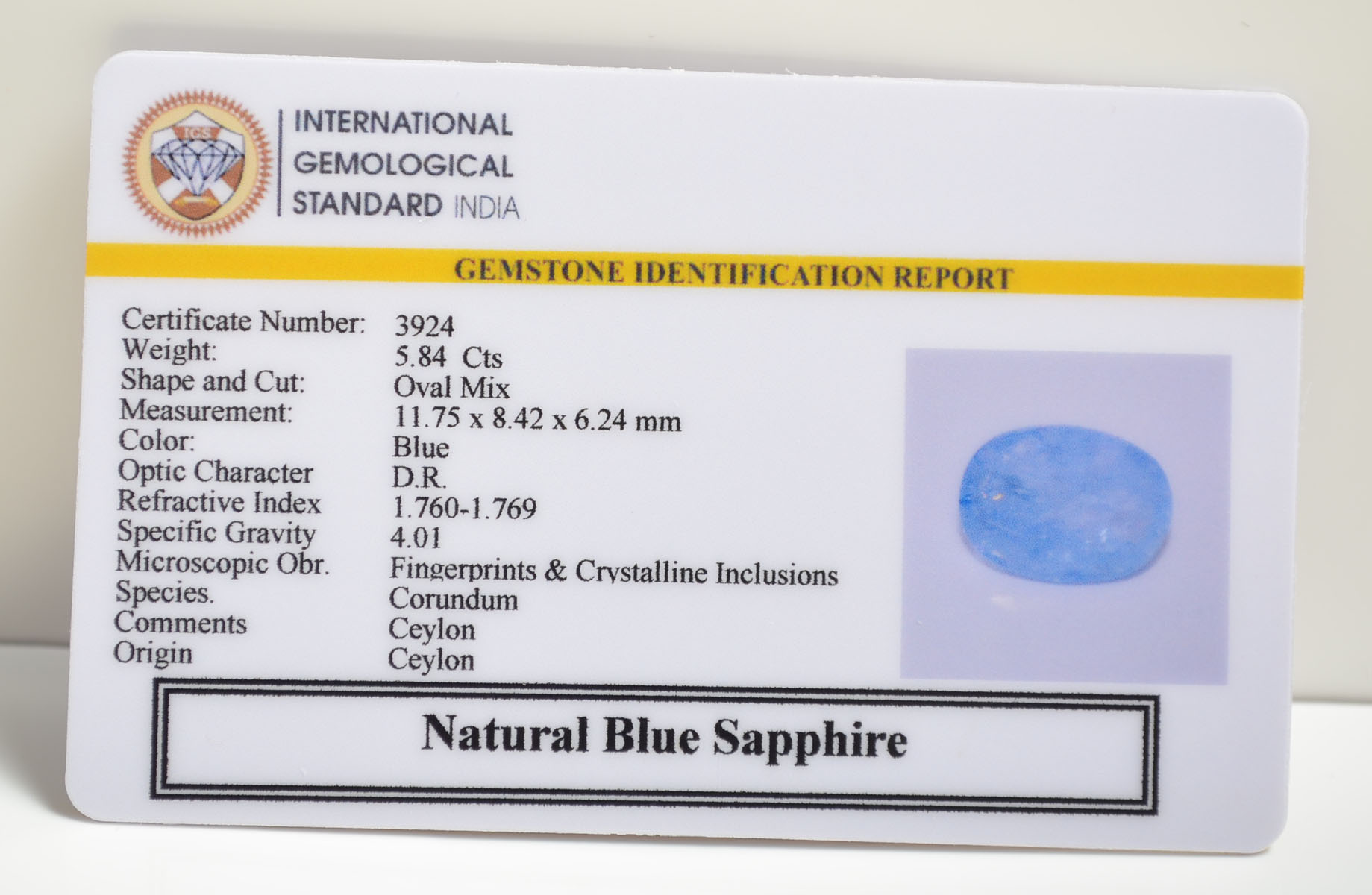 BSPG14721 2 BLUE SAPPHIRE 5.84 Ct.