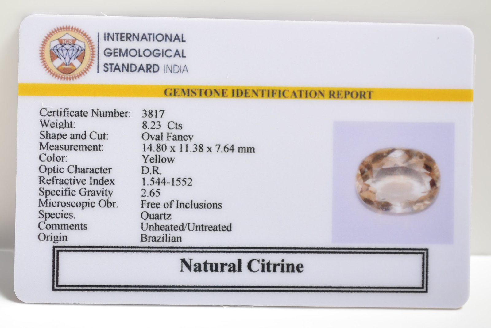 CIT2149 2 CITRINE 8.23 Ct.