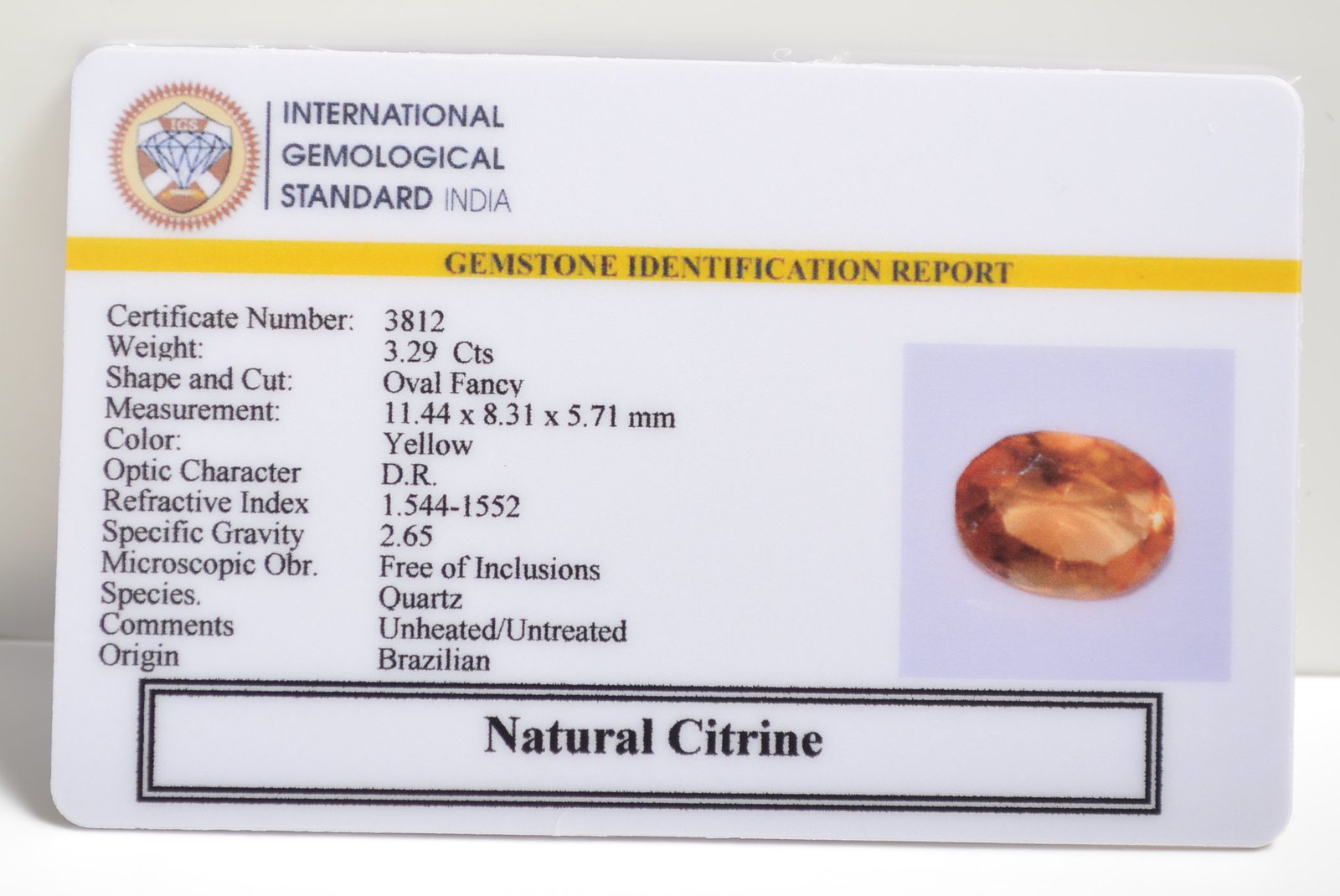 CITG2084 2 CITRINE 3.29 Ct.