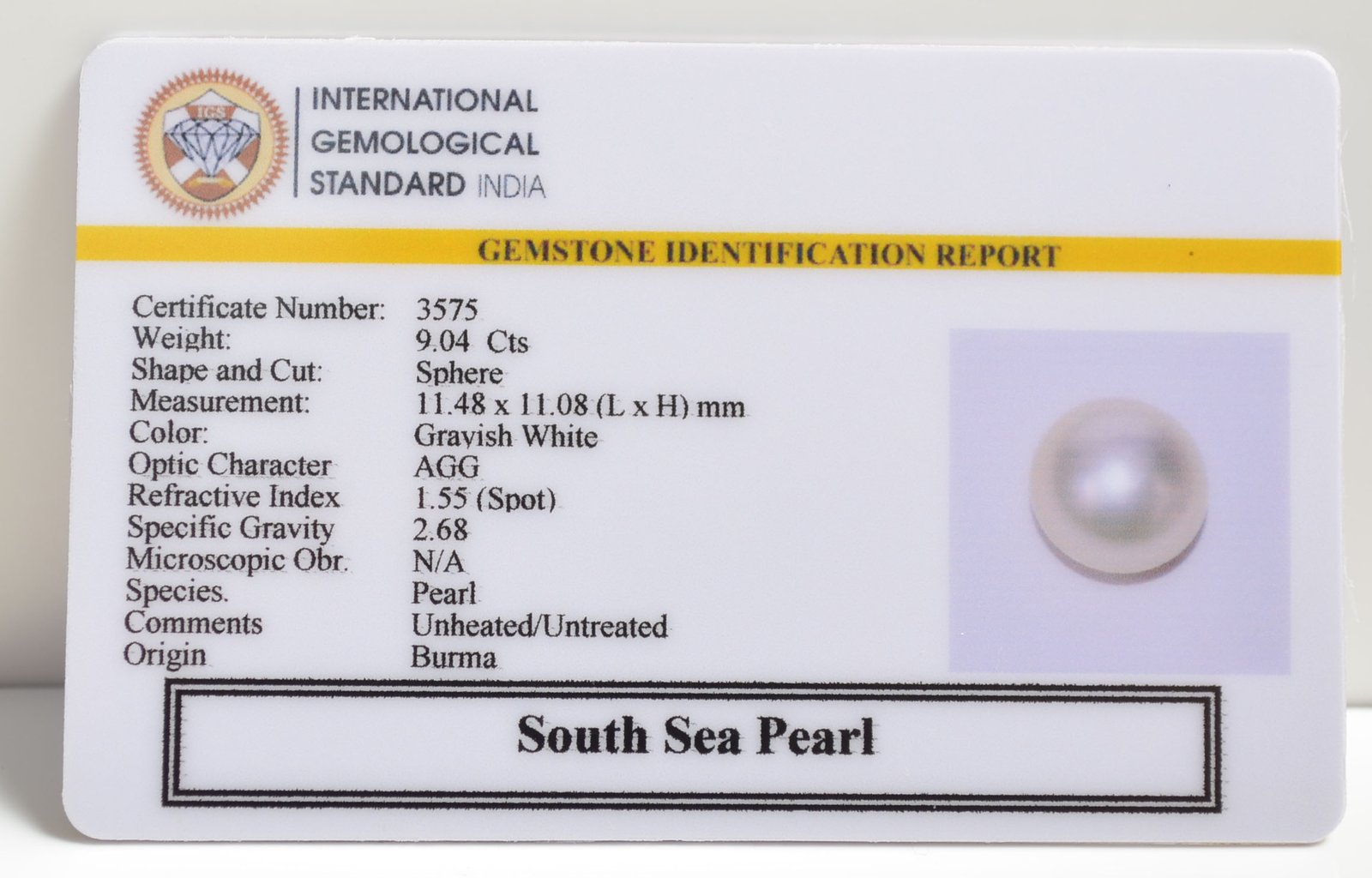 DSP2876 2 SOUTH SEA PEARL 9.04 Ct.