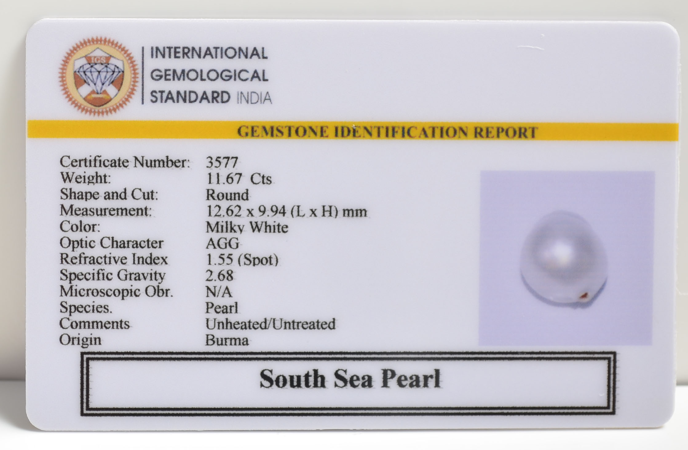 DSP2878 2 SOUTH SEA PEARL 11.67 Ct.