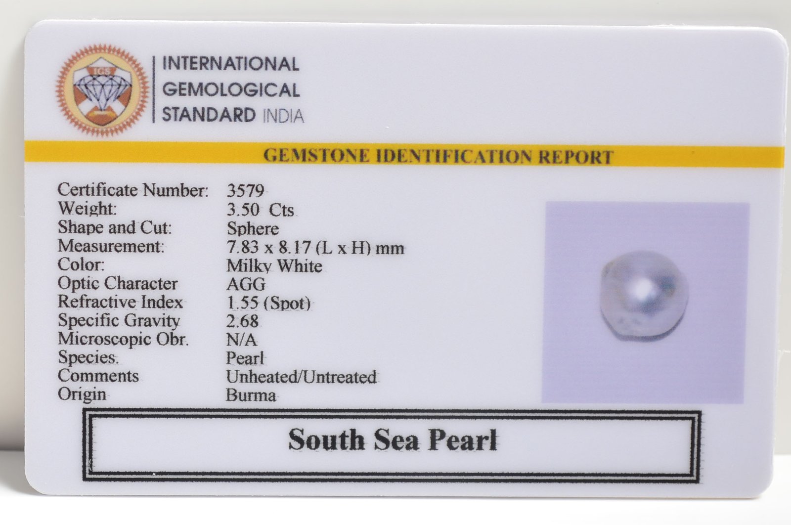 DSP2880 2 SOUTH SEA PEARL 3.5 Ct.