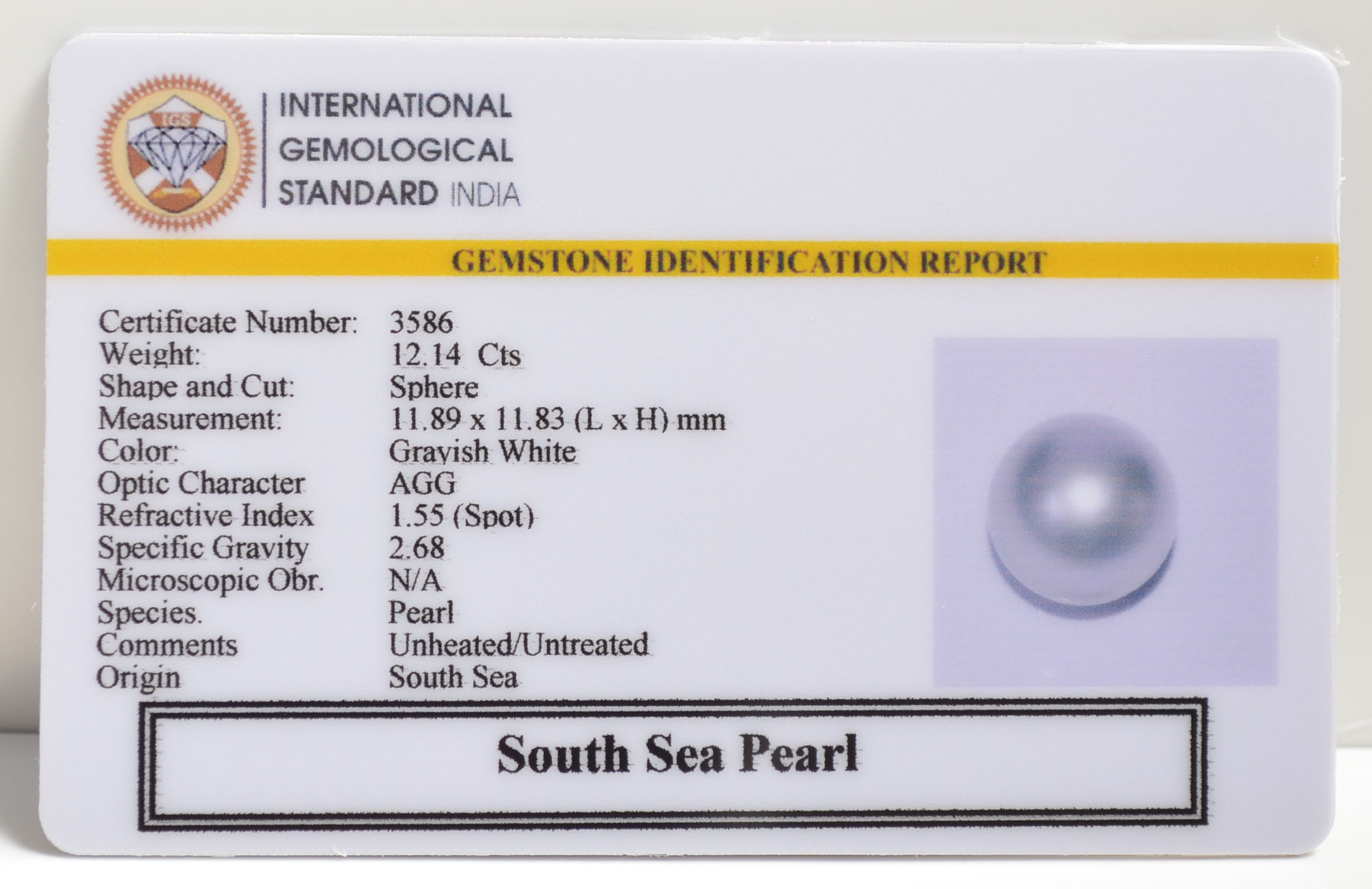 SOUTH SEA PEARL 12.14 Ct. 3 DSP2883 2 SOUTH SEA PEARL 12.14 Ct.