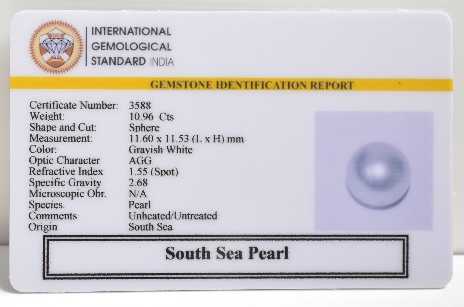 DSP2885 2 SOUTH SEA PEARL 10.96 Ct.