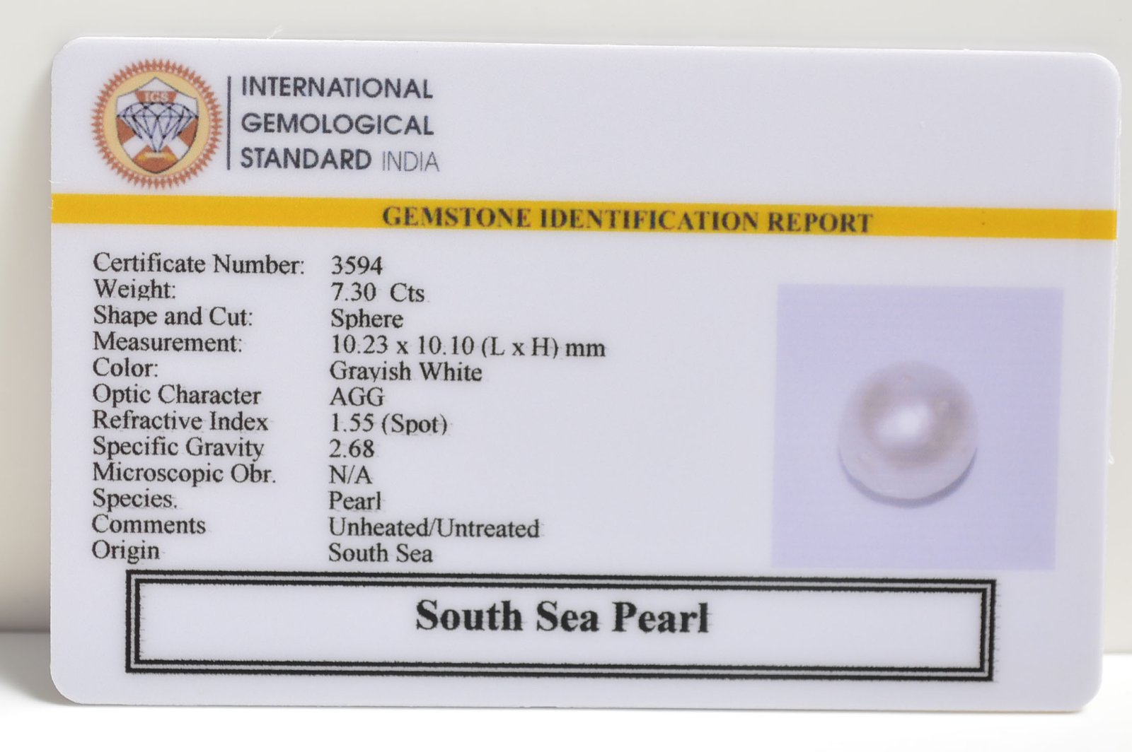 DSP2890 2 SOUTH SEA PEARL 7.3 Ct.