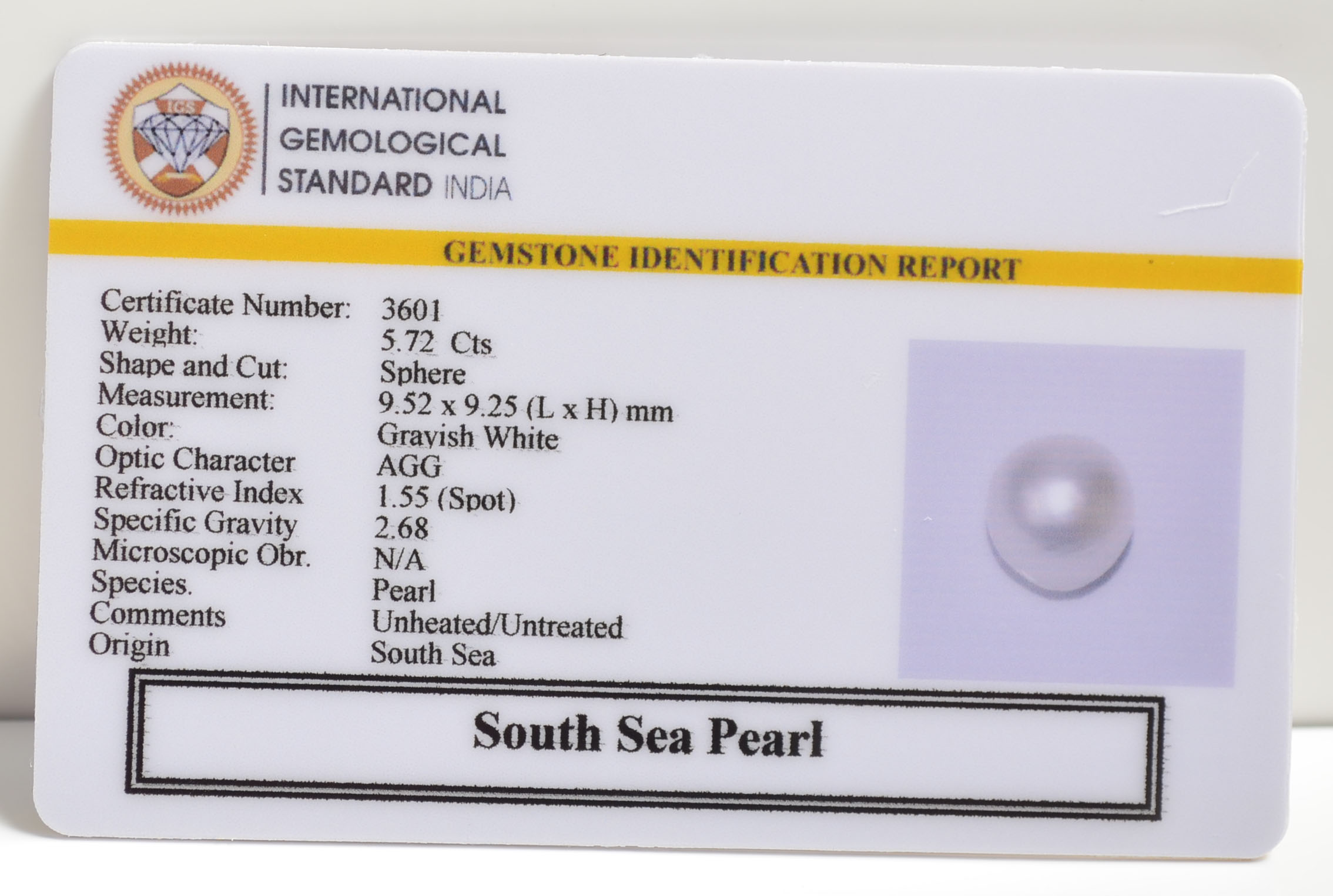 DSP2896 2 SOUTH SEA PEARL 5.72 Ct.