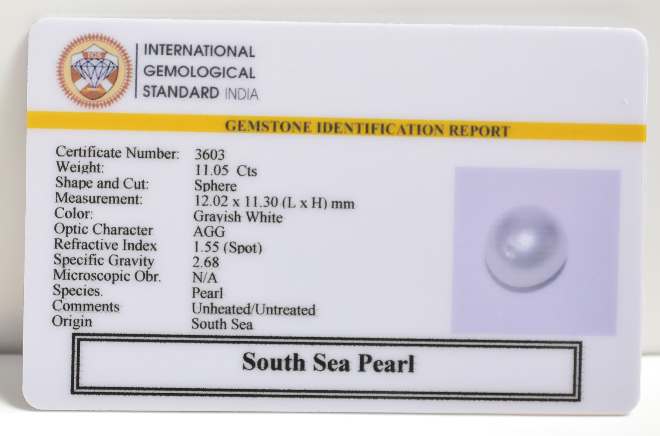 DSP2898 2 SOUTH SEA PEARL 11.05 Ct.