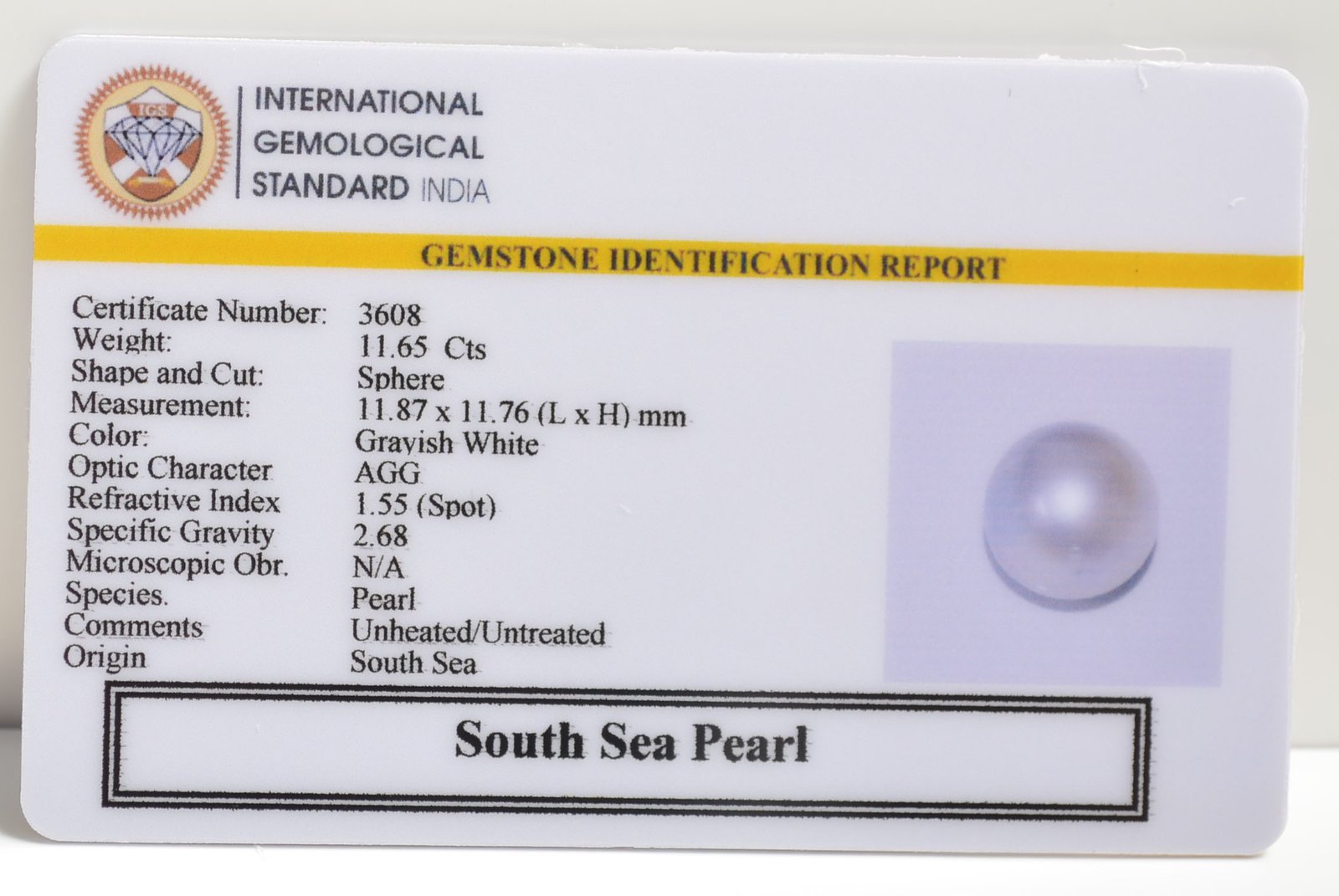 DSP2902 2 SOUTH SEA PEARL 11.65 Ct.