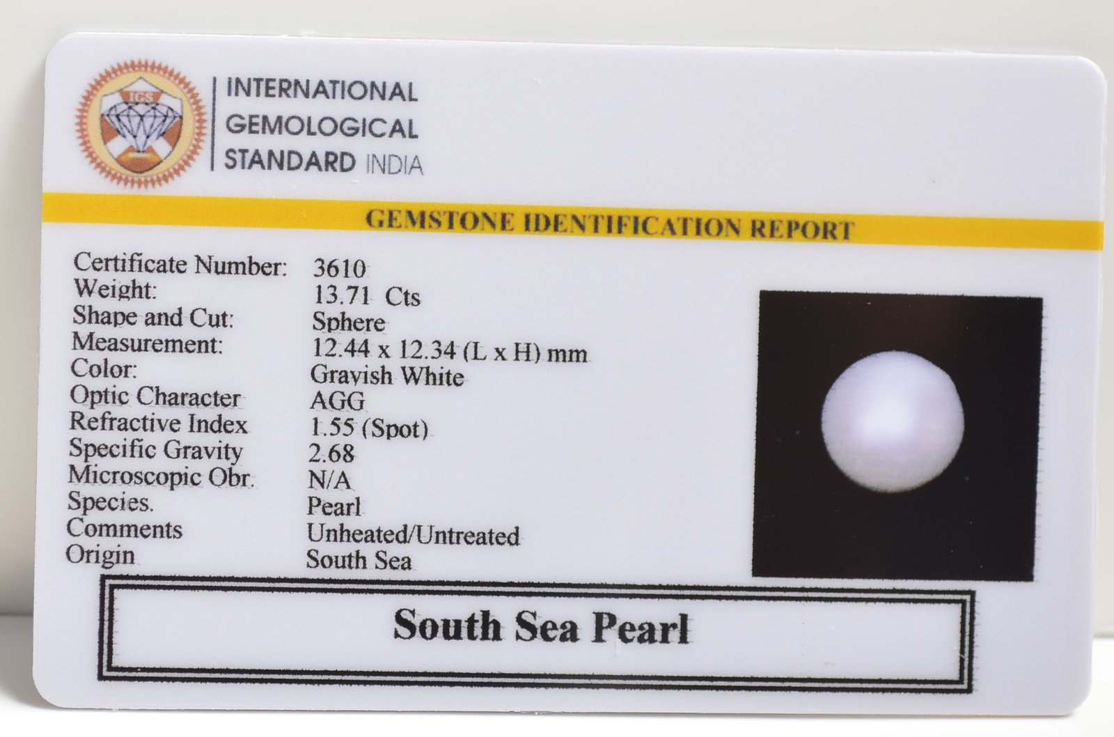 DSP2904 2 SOUTH SEA PEARL 13.71 Ct.