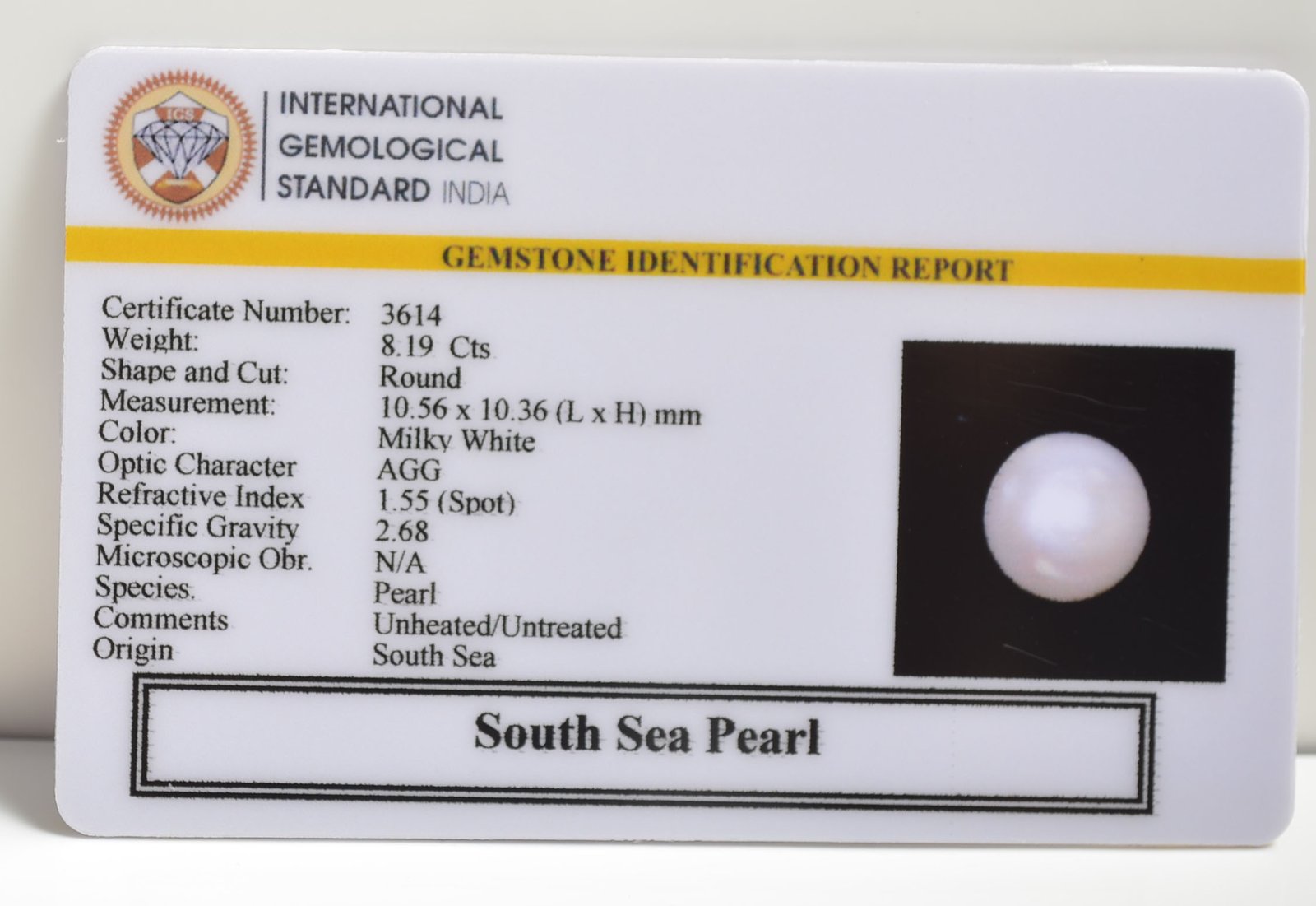 DSP2906 2 SOUTH SEA PEARL 8.19 Ct.