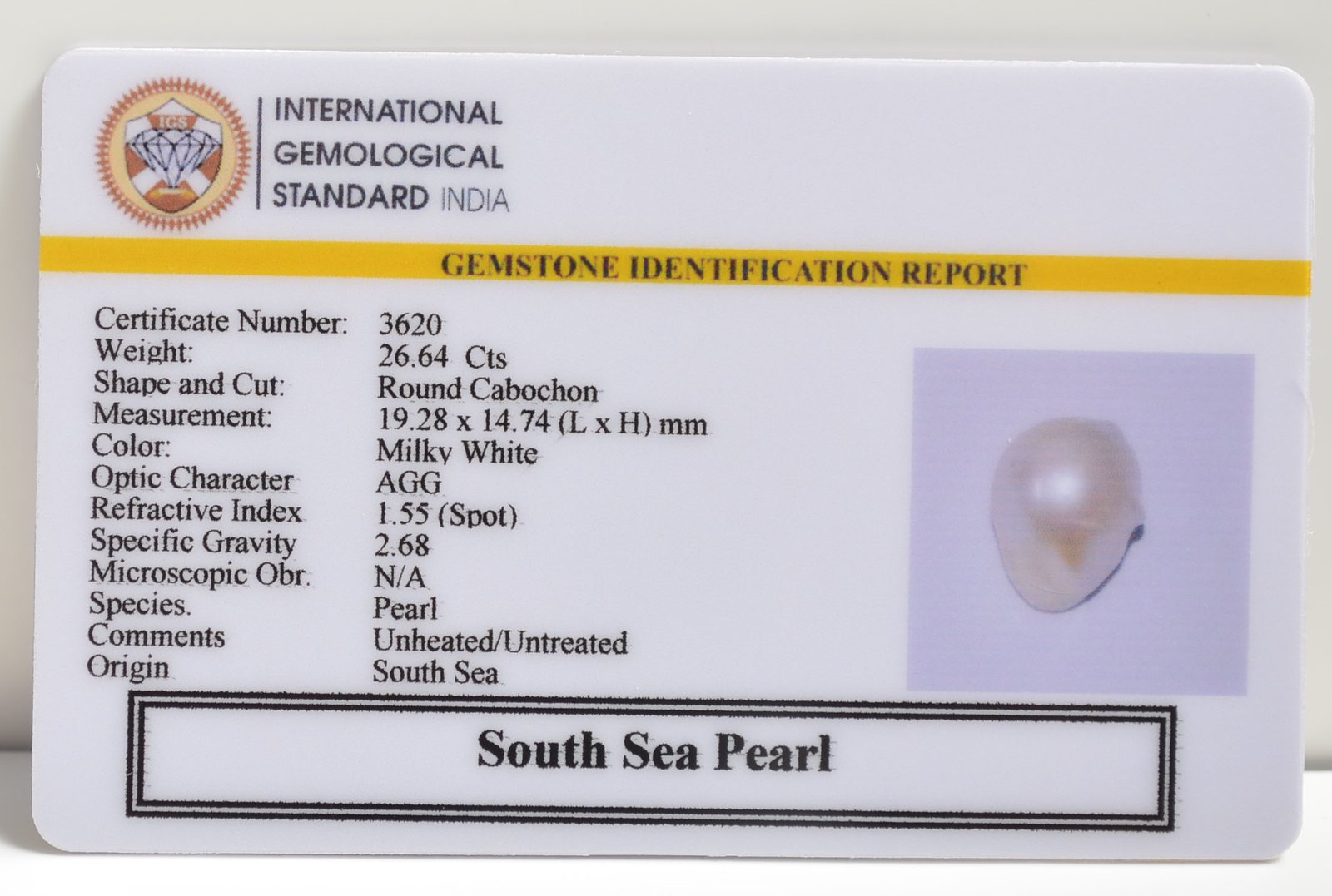 DSP2909 2 SOUTH SEA PEARL 26.64 Ct.