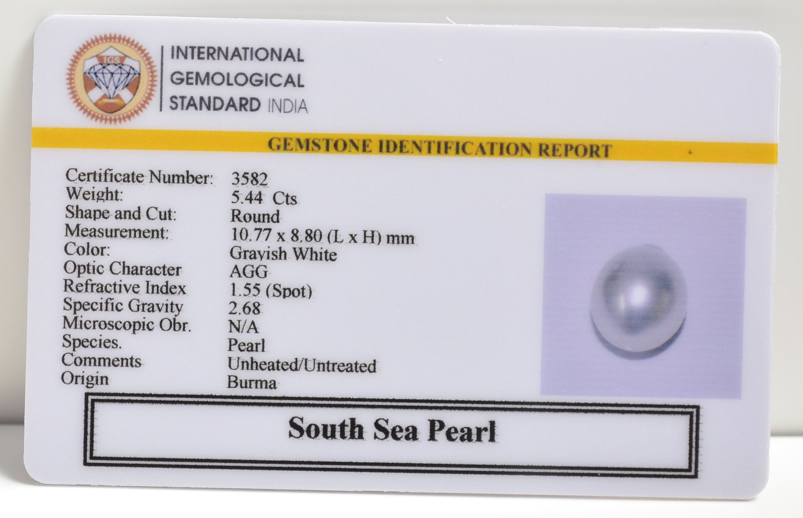 DSPG2830 2 SOUTH SEA PEARL 5.44 Ct.