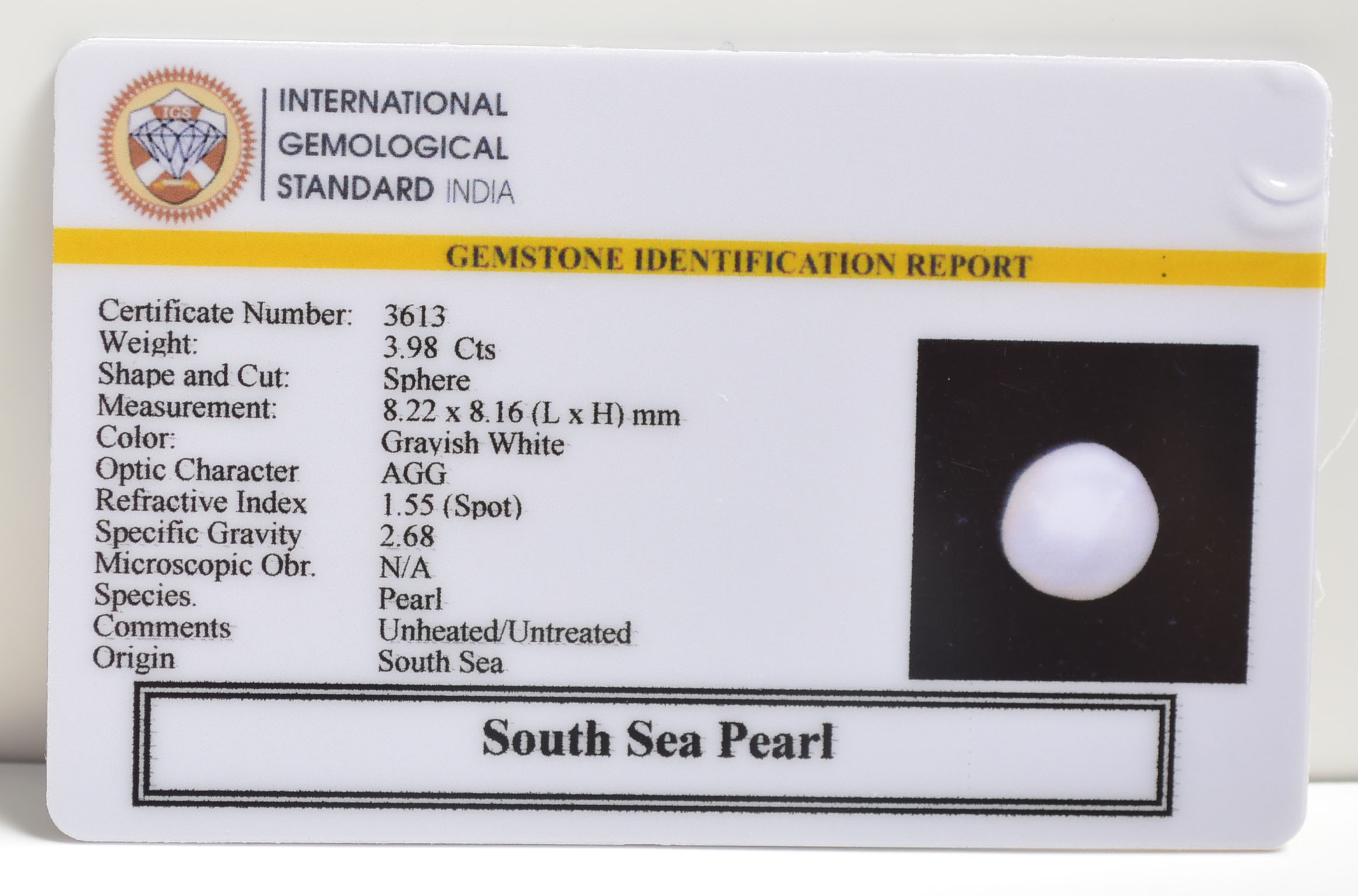 DSPG2837 2 SOUTH SEA PEARL 3.98 Ct.