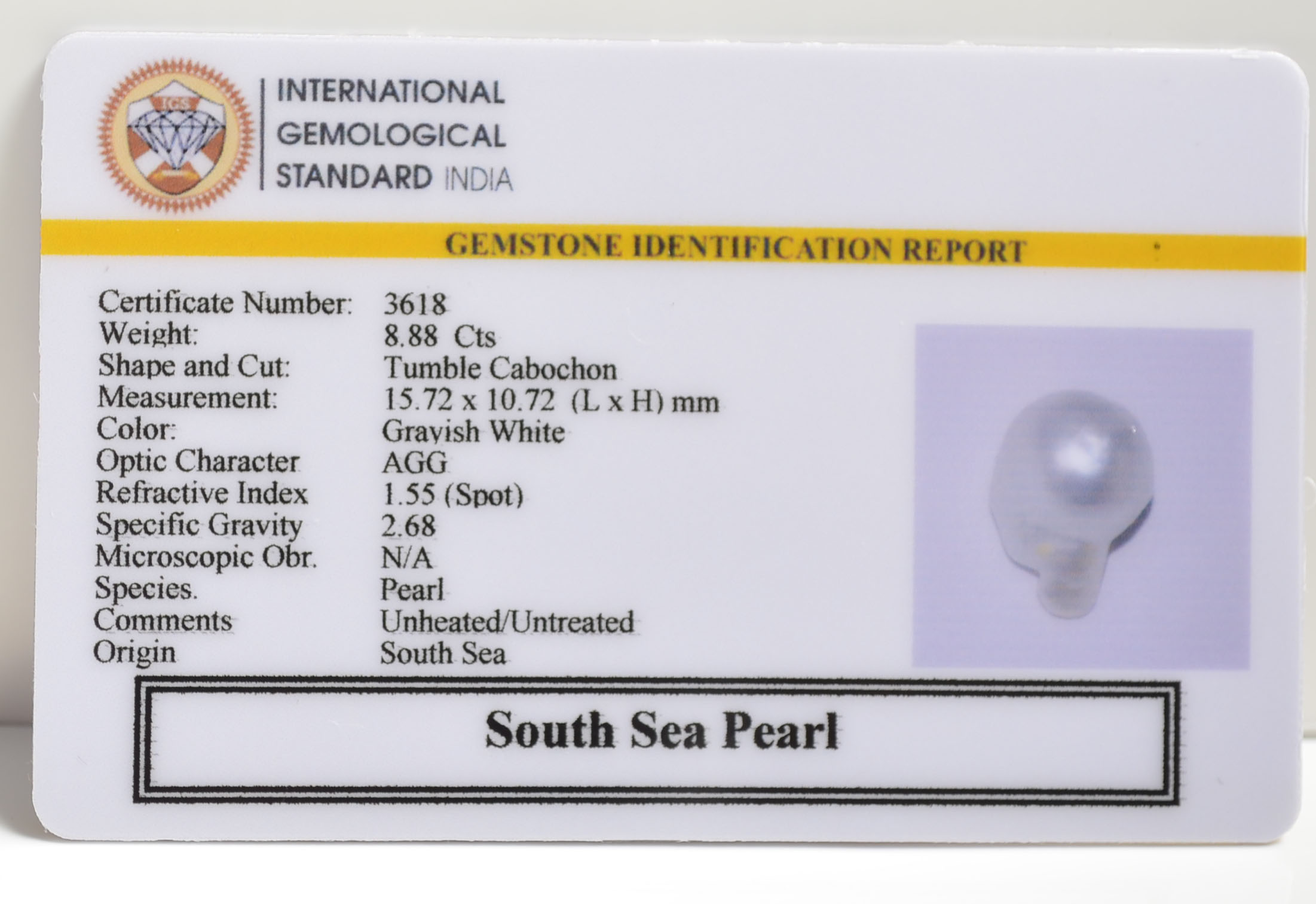 SOUTH SEA PEARL 8.88 Ct. 3 DSPG2839 2 SOUTH SEA PEARL 8.88 Ct.