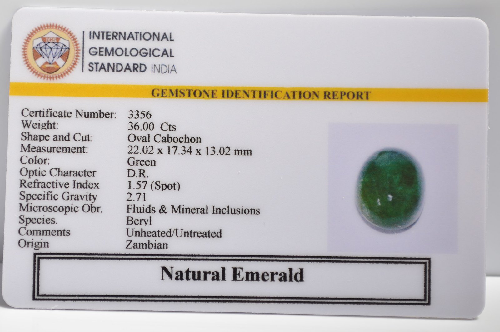 EMRD21713 2 1 EMERALD 36 Ct.