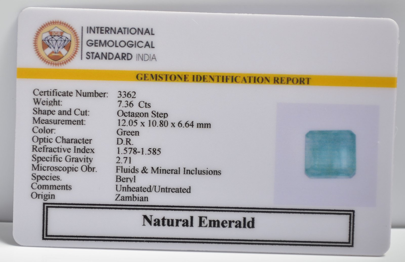 EMRD21716 2 1 EMERALD 7.36 Ct.