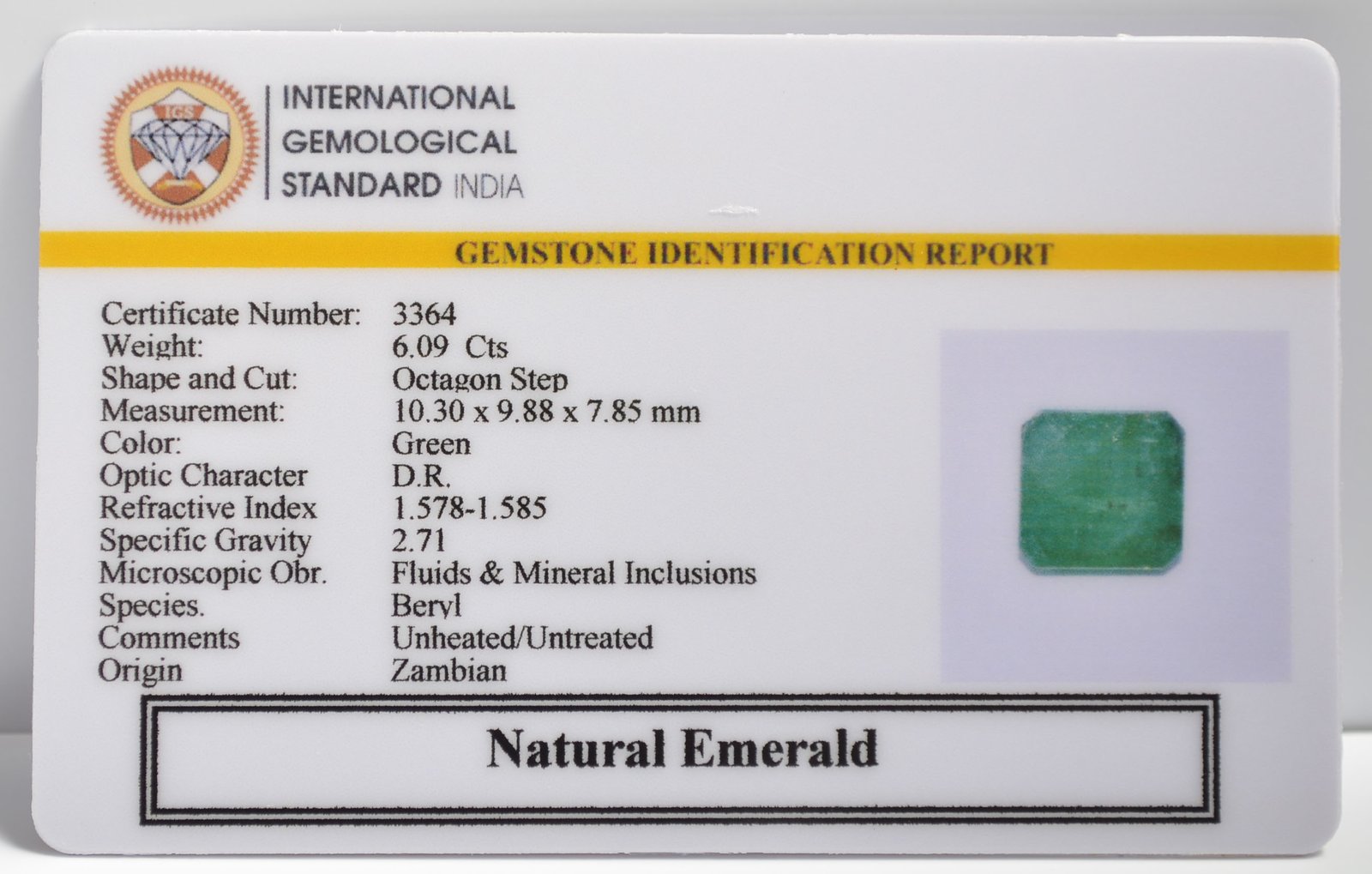 EMRD21718 2 1 EMERALD 6.09 Ct.