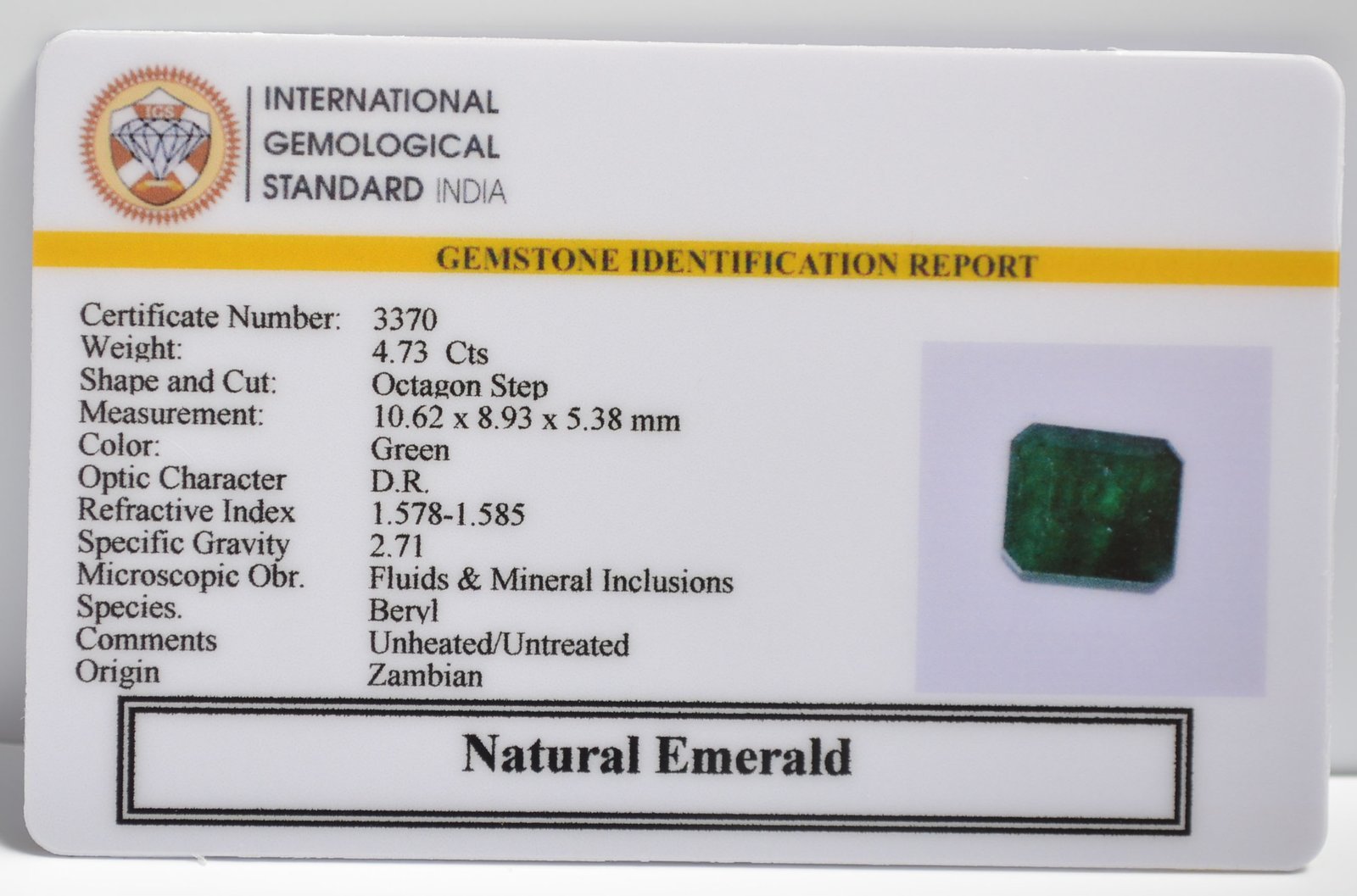 EMRD21720 2 1 EMERALD 4.73 Ct.
