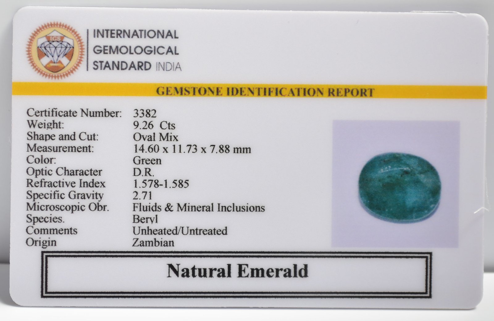 EMRD21728 2 1 EMERALD 9.26 Ct.