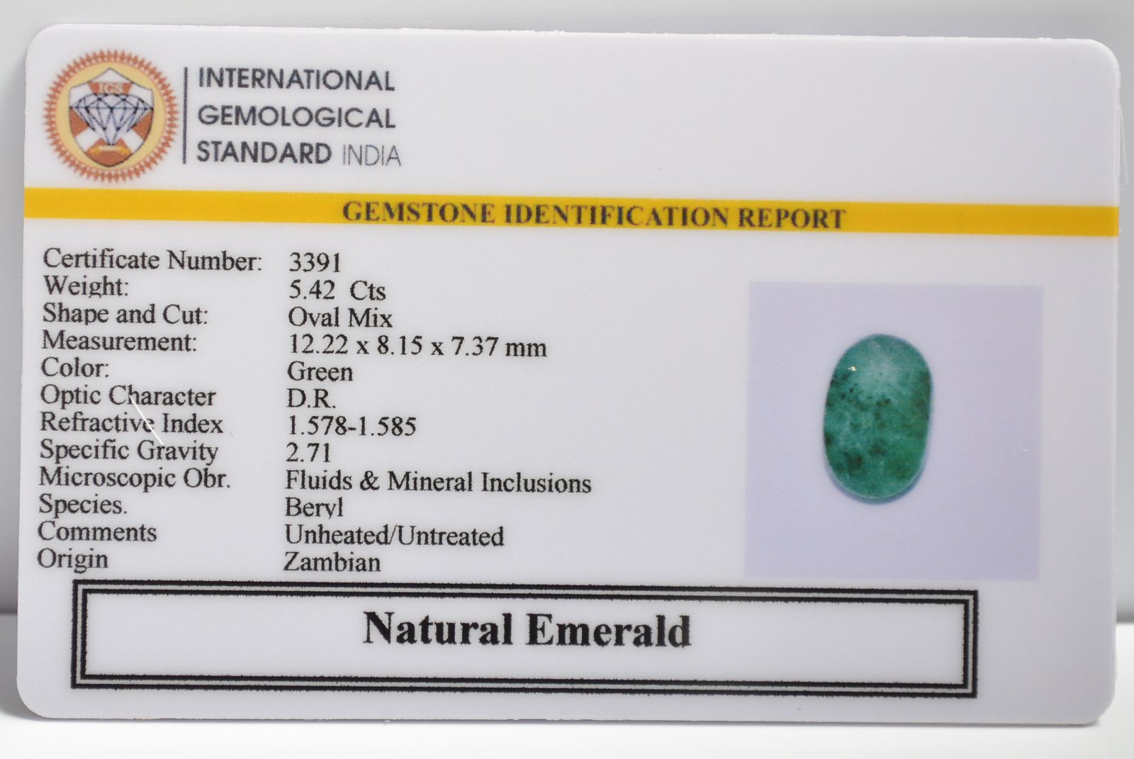 EMRD21733 2 1 EMERALD 5.42 Ct.