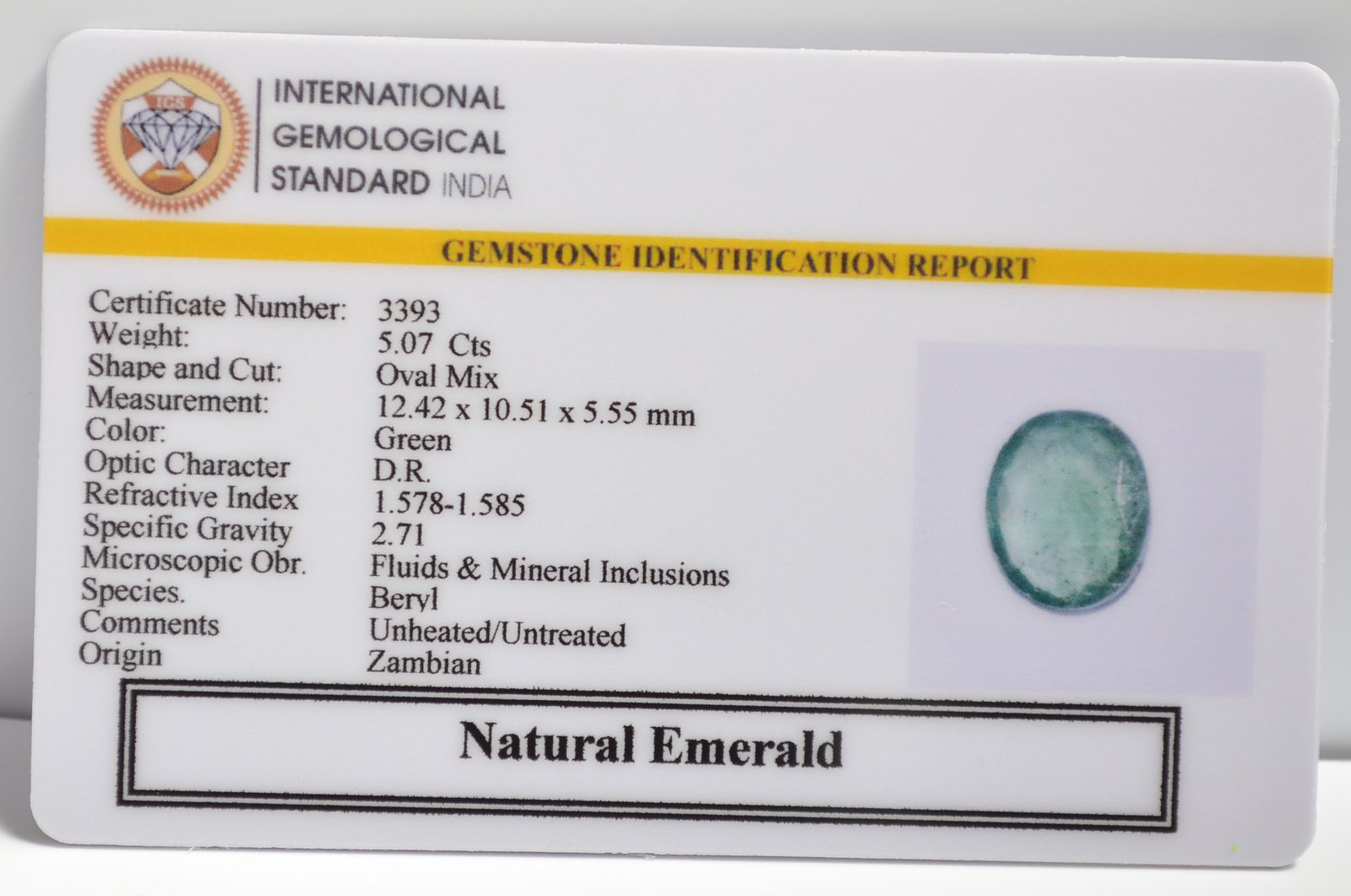 EMRD21734 2 1 EMERALD 5.07 Ct.