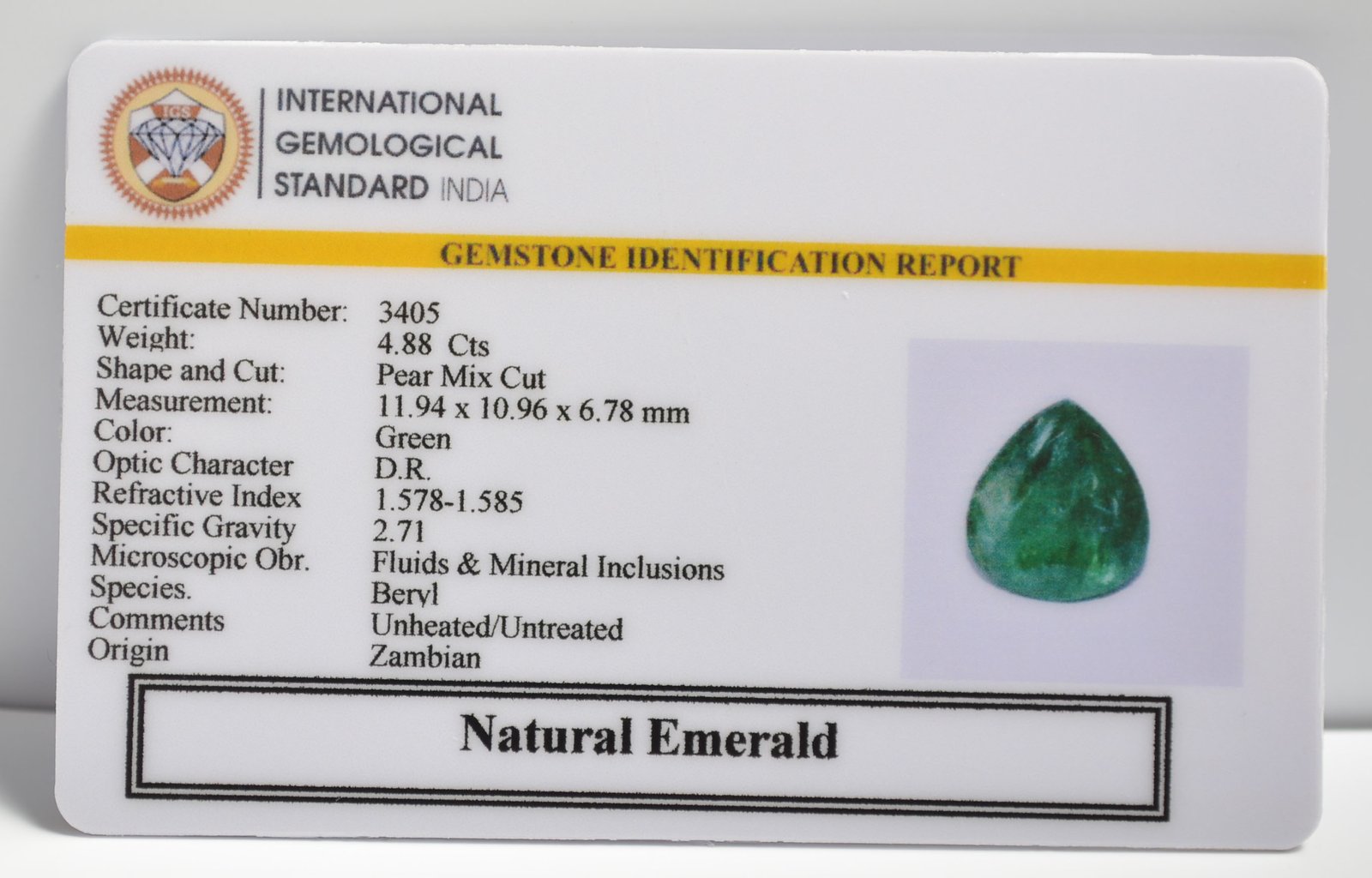 EMRD21741 2 1 EMERALD 4.88 Ct.